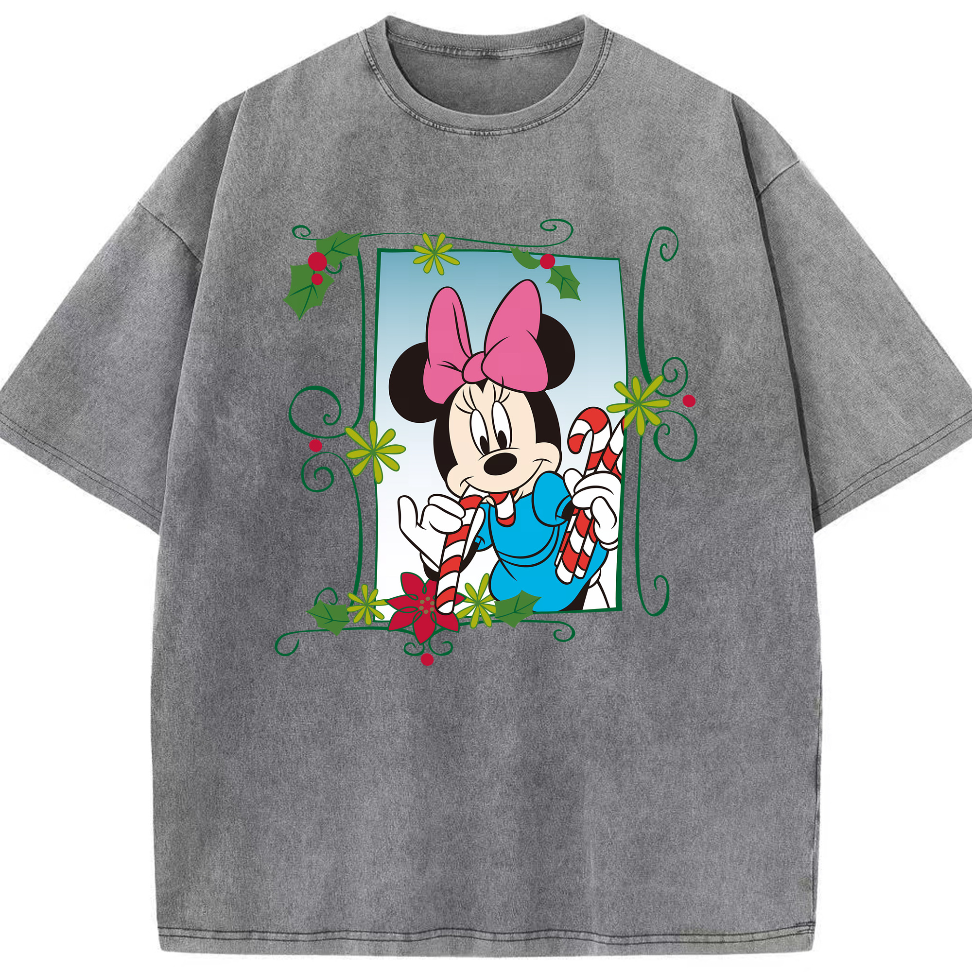 （画像用） ミッキーマウス Mickey Mouse 綿100% ヴィンテージ風 半袖Tシャツ（フロントプリント）