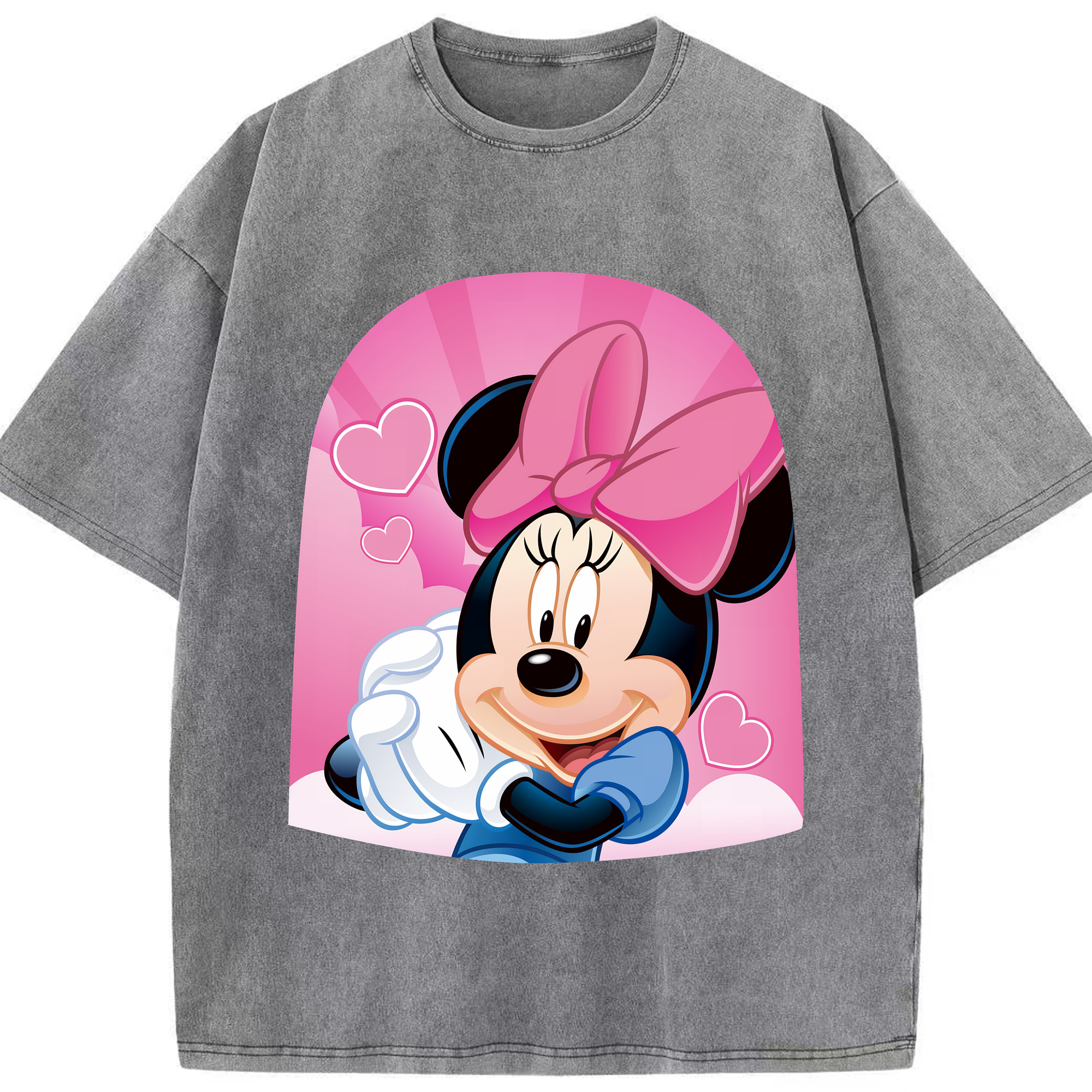 （画像用） ミッキーマウス Mickey Mouse 綿100% ヴィンテージ風 半袖Tシャツ（フロントプリント）