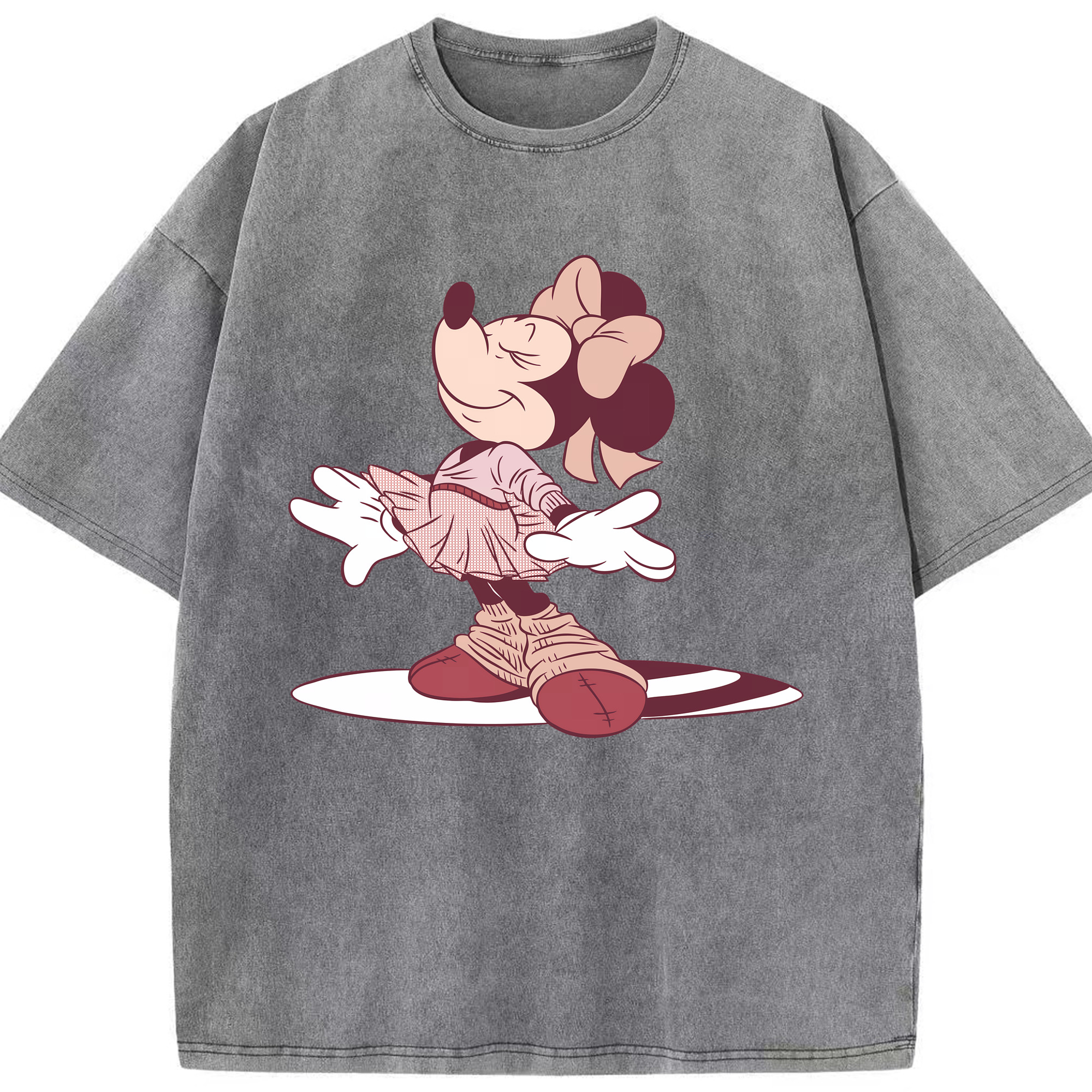 （画像用） ミッキーマウス Mickey Mouse 綿100% ヴィンテージ風 半袖Tシャツ（フロントプリント）