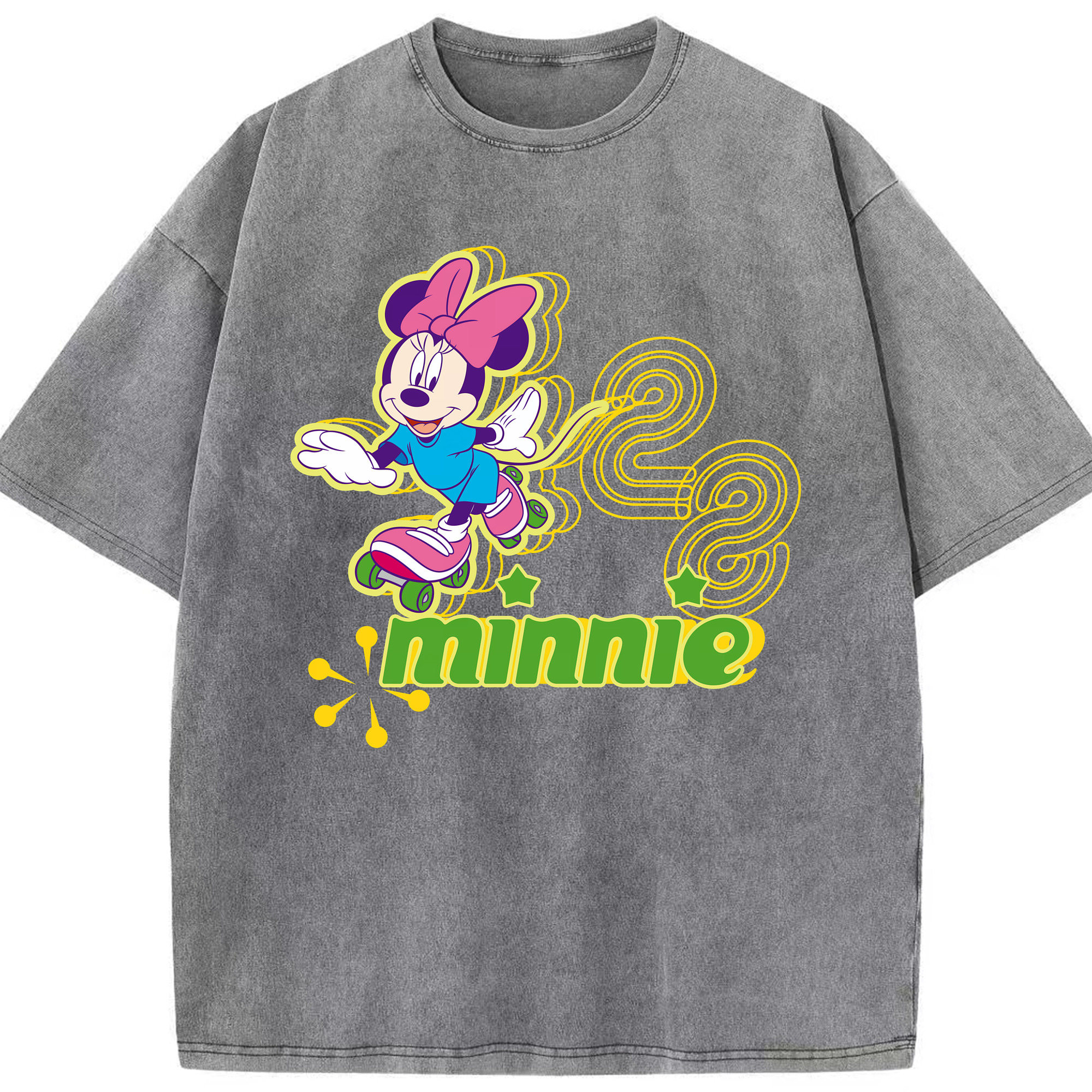 （画像用） ミッキーマウス Mickey Mouse 綿100% ヴィンテージ風 半袖Tシャツ（フロントプリント）