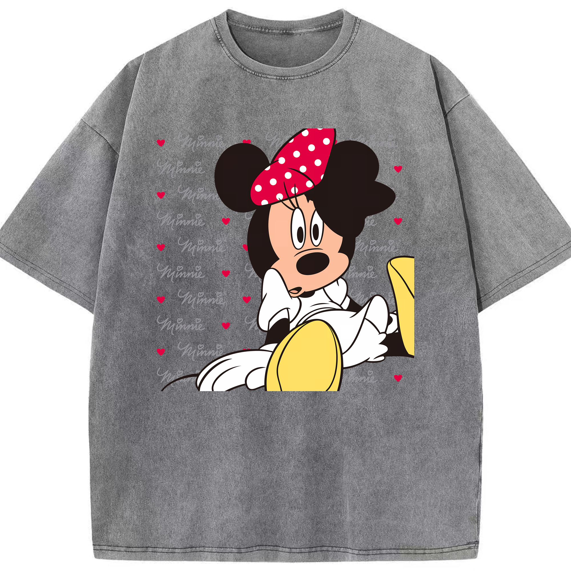 （画像用） ミッキーマウス Mickey Mouse 綿100% ヴィンテージ風 半袖Tシャツ（フロントプリント）