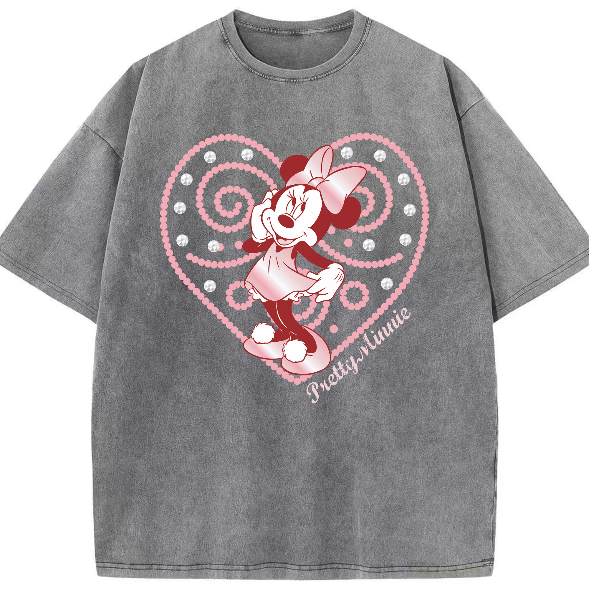 （画像用） ミッキーマウス Mickey Mouse 綿100% ヴィンテージ風 半袖Tシャツ（フロントプリント）