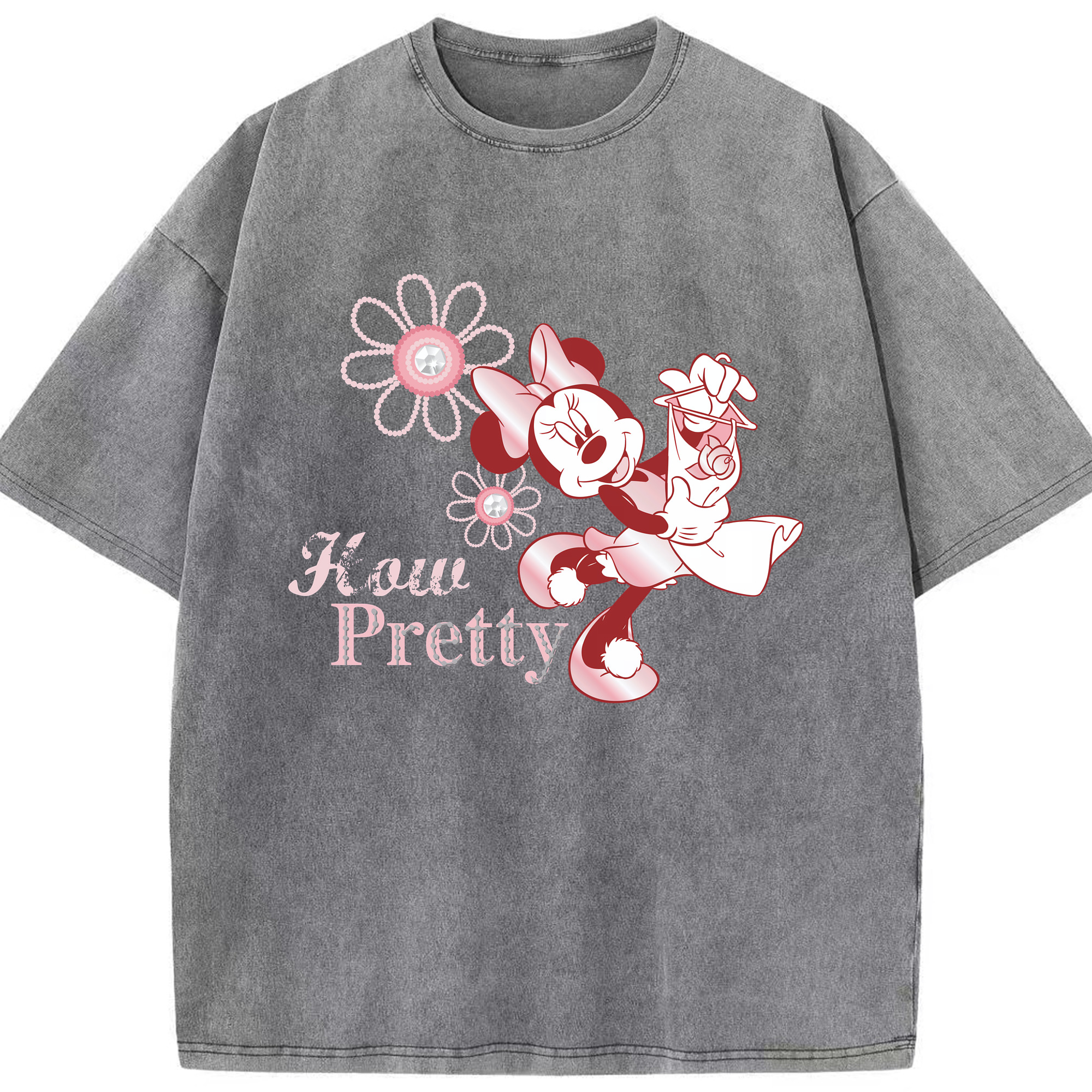 （画像用） ミッキーマウス Mickey Mouse 綿100% ヴィンテージ風 半袖Tシャツ（フロントプリント）