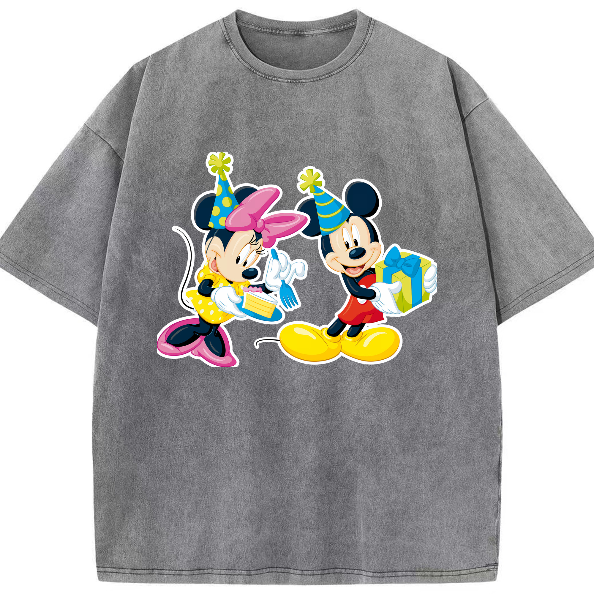 （画像用） ミッキーマウス Mickey Mouse 綿100% ヴィンテージ風 半袖Tシャツ（フロントプリント）
