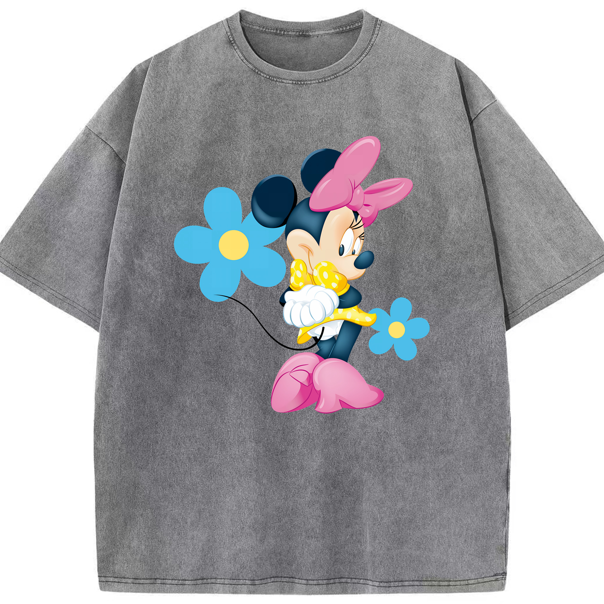（画像用） ミッキーマウス Mickey Mouse 綿100% ヴィンテージ風 半袖Tシャツ（フロントプリント）