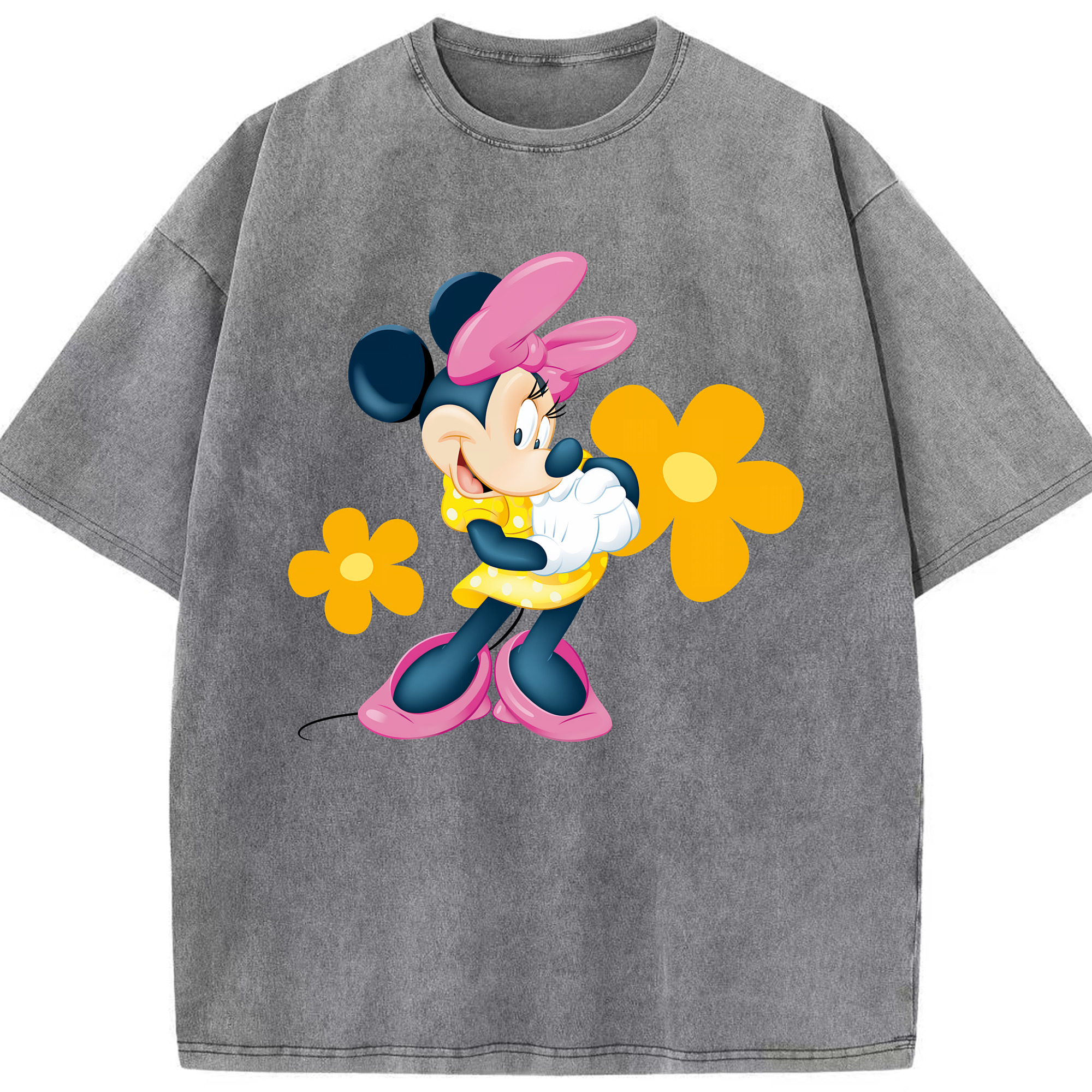 （画像用） ミッキーマウス Mickey Mouse 綿100% ヴィンテージ風 半袖Tシャツ（フロントプリント）