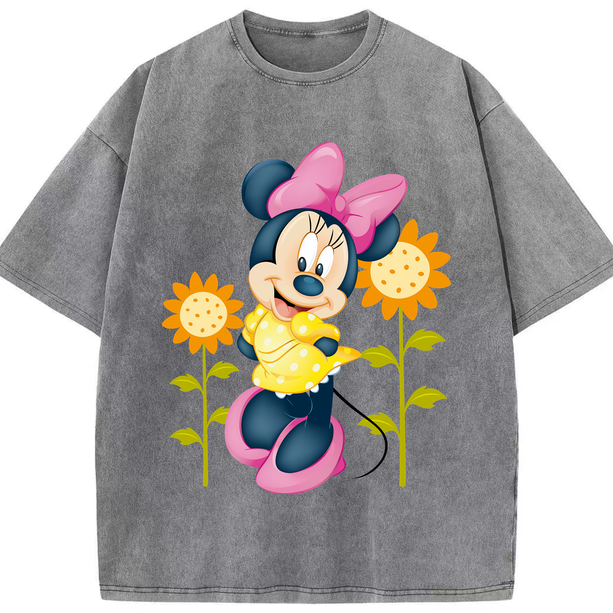 （画像用） ミッキーマウス Mickey Mouse 綿100% ヴィンテージ風 半袖Tシャツ（フロントプリント）