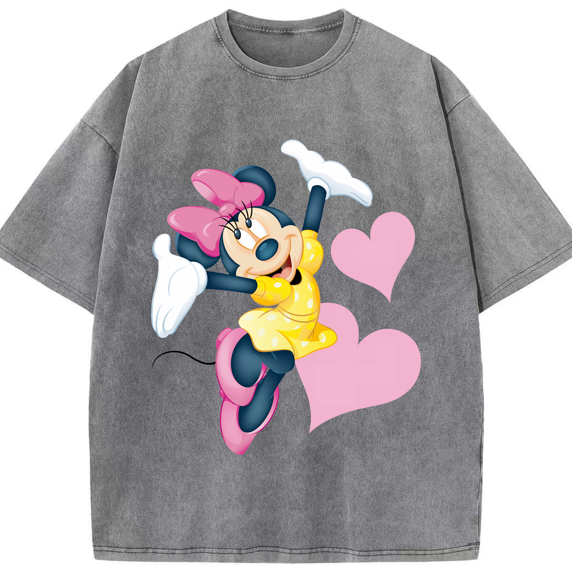 （画像用） ミッキーマウス Mickey Mouse 綿100% ヴィンテージ風 半袖Tシャツ（フロントプリント）