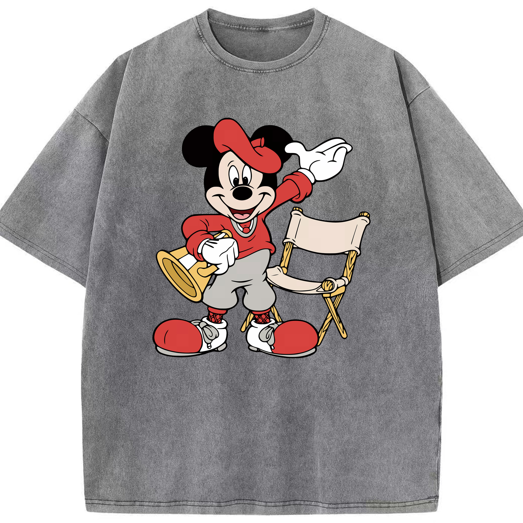 ミッキーマウス Mickey Mouse 綿100% ヴィンテージ風 半袖Tシャツ（フロントプリント）