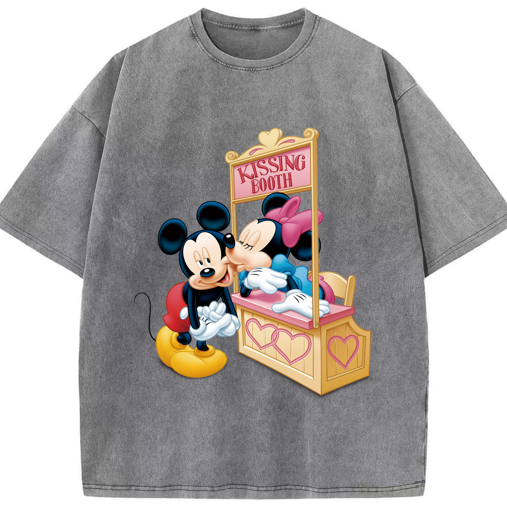 （画像用） ミッキーマウス Mickey Mouse 綿100% ヴィンテージ風 半袖Tシャツ（フロントプリント）