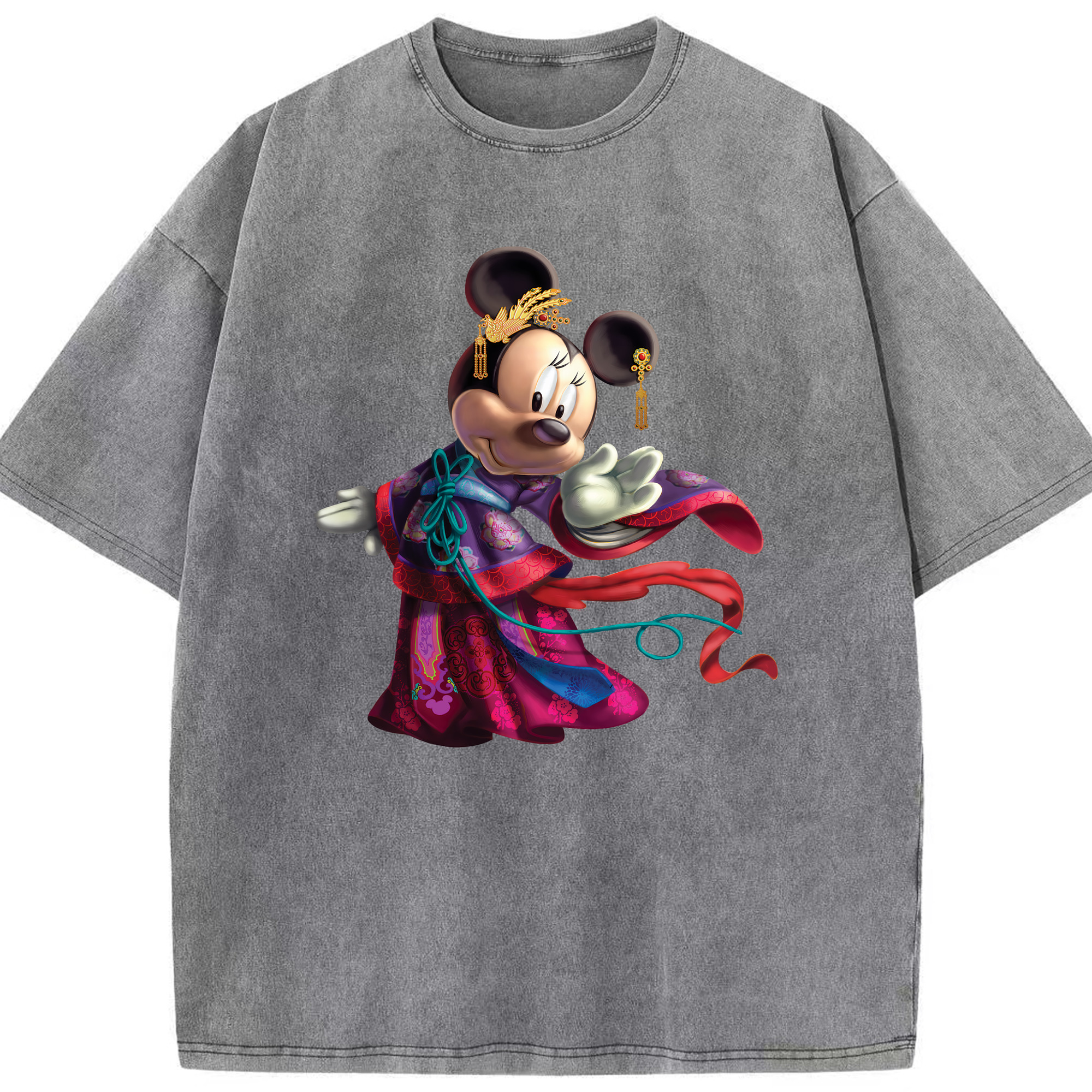 （画像用） ミッキーマウス Mickey Mouse 綿100% ヴィンテージ風 半袖Tシャツ（フロントプリント）