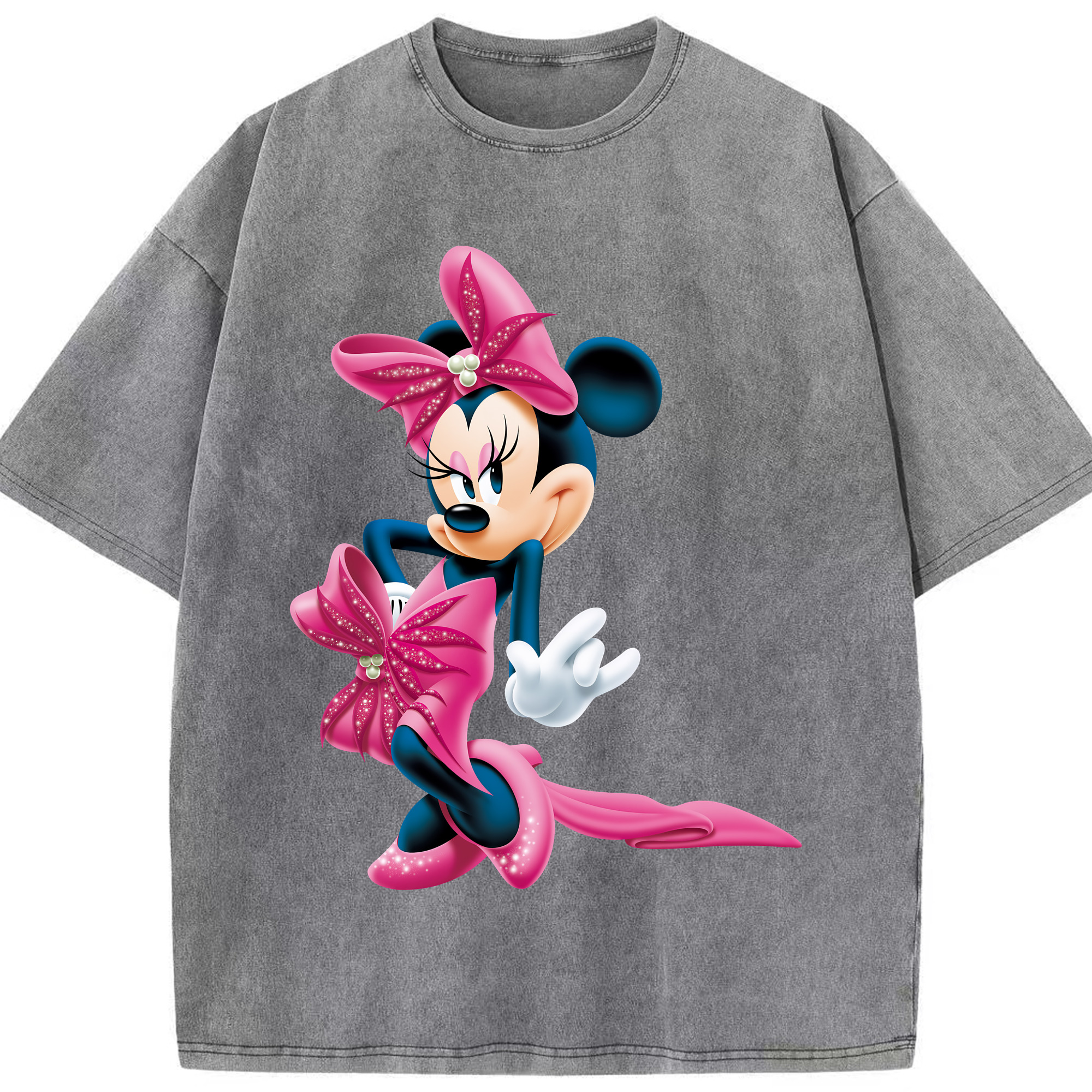 （画像用） ミッキーマウス Mickey Mouse 綿100% ヴィンテージ風 半袖Tシャツ（フロントプリント）