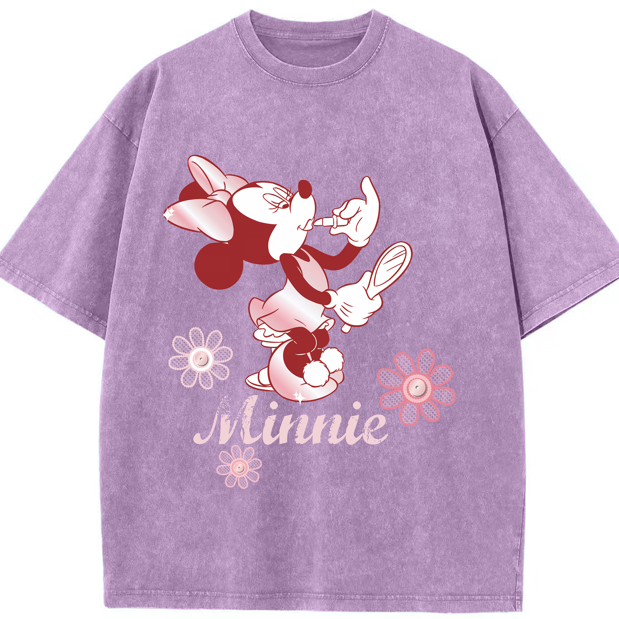 （画像用） ミッキーマウス Mickey Mouse 綿100% ヴィンテージ風 半袖Tシャツ（フロントプリント）