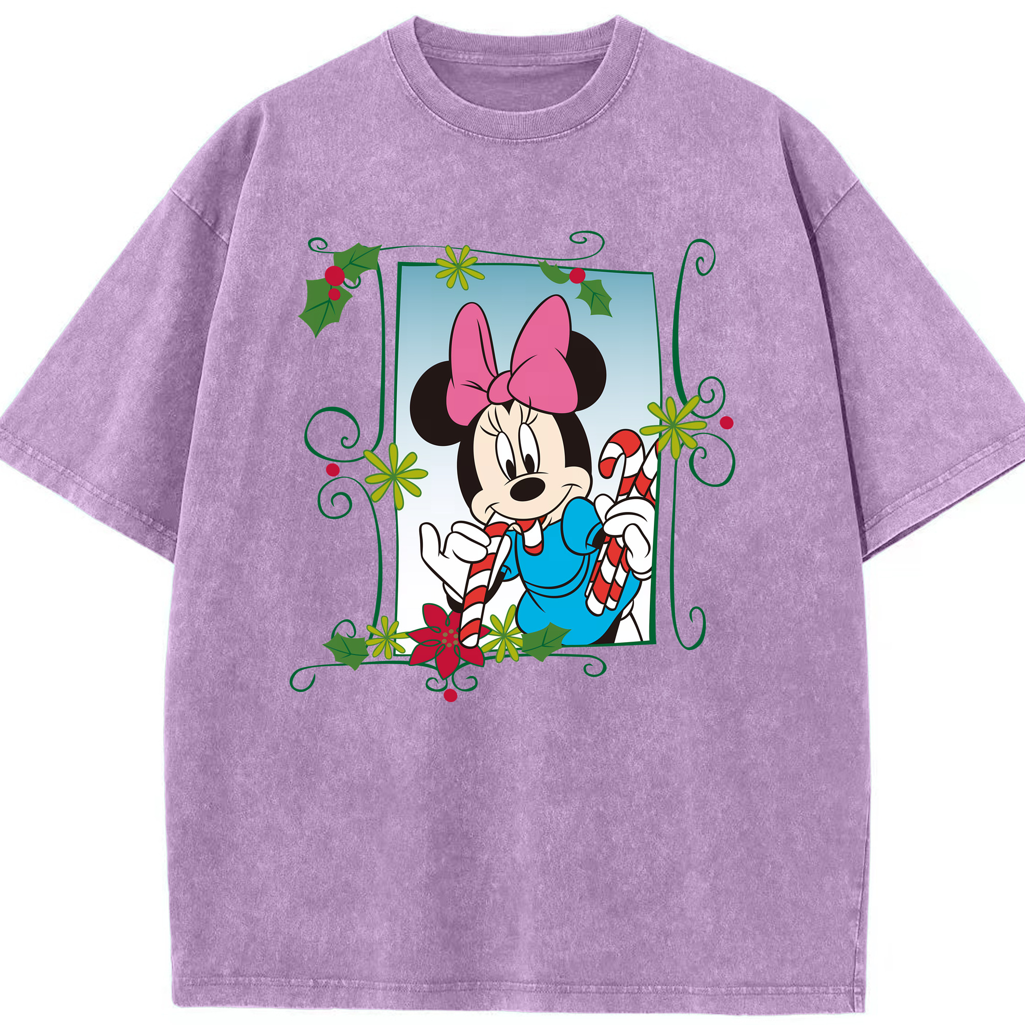 （画像用） ミッキーマウス Mickey Mouse 綿100% ヴィンテージ風 半袖Tシャツ（フロントプリント）