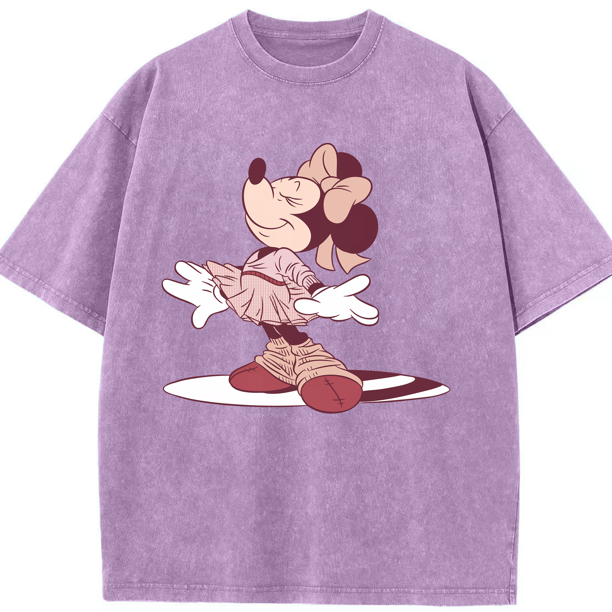 （画像用） ミッキーマウス Mickey Mouse 綿100% ヴィンテージ風 半袖Tシャツ（フロントプリント）