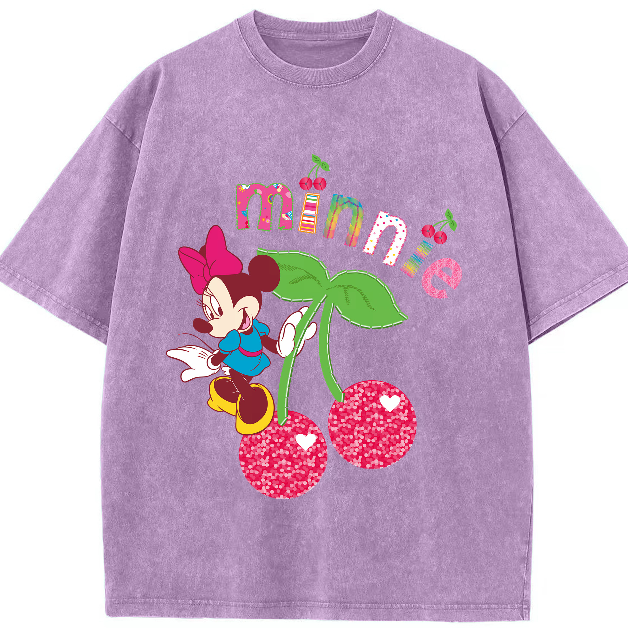 （画像用） ミッキーマウス Mickey Mouse 綿100% ヴィンテージ風 半袖Tシャツ（フロントプリント）
