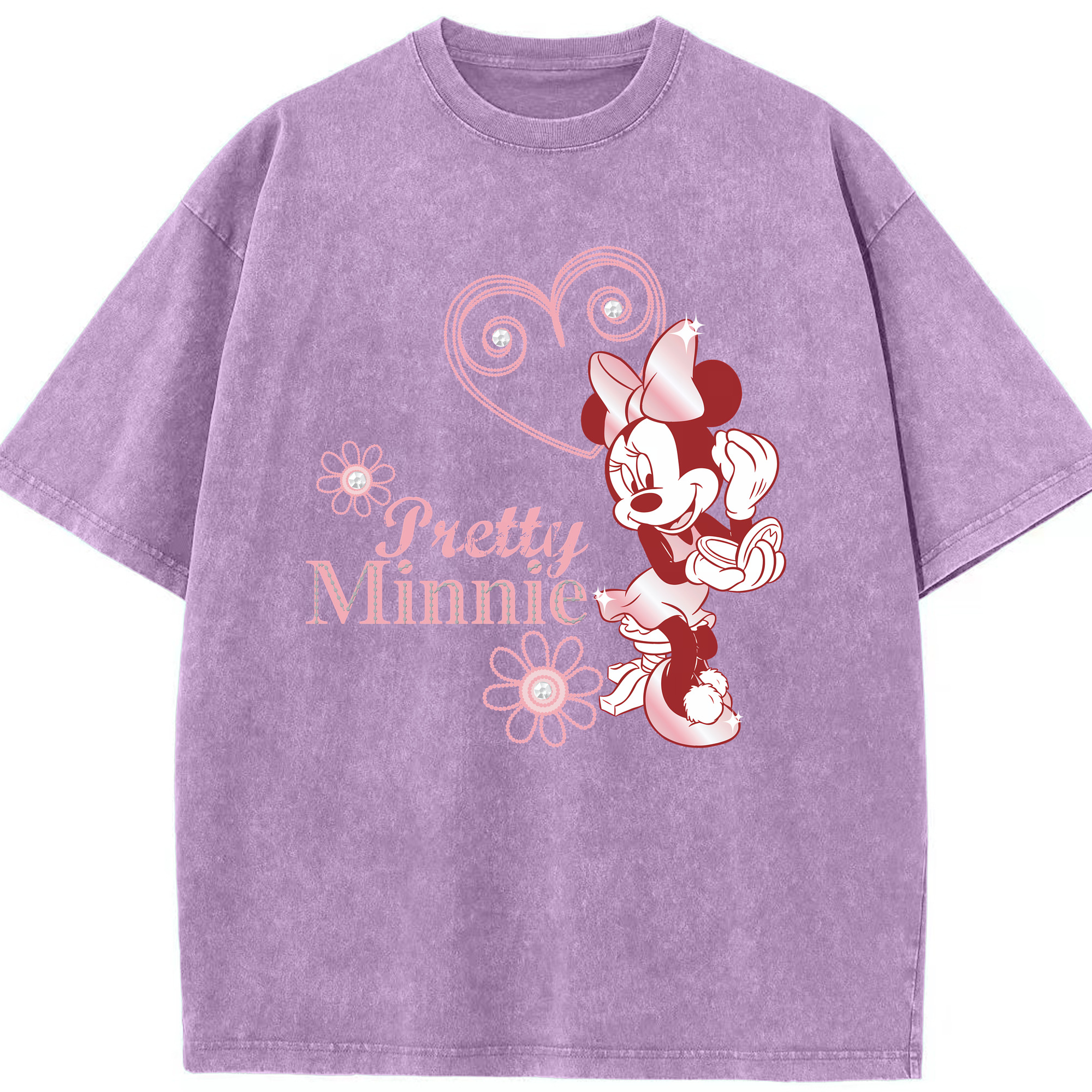 （画像用） ミッキーマウス Mickey Mouse 綿100% ヴィンテージ風 半袖Tシャツ（フロントプリント）