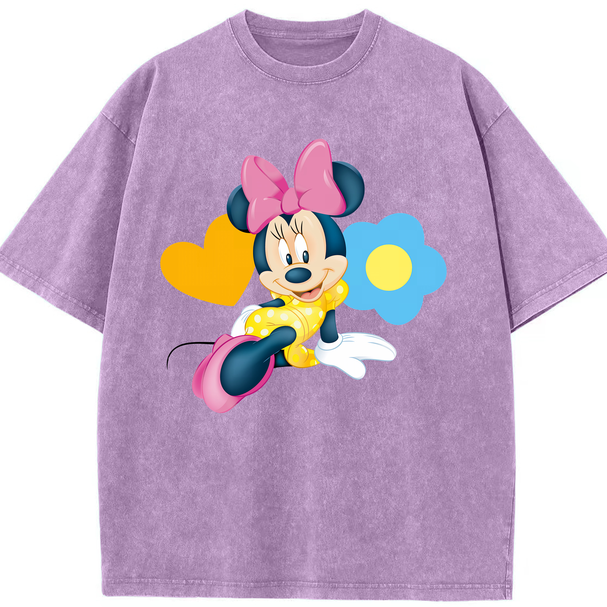 （画像用） ミッキーマウス Mickey Mouse 綿100% ヴィンテージ風 半袖Tシャツ（フロントプリント）