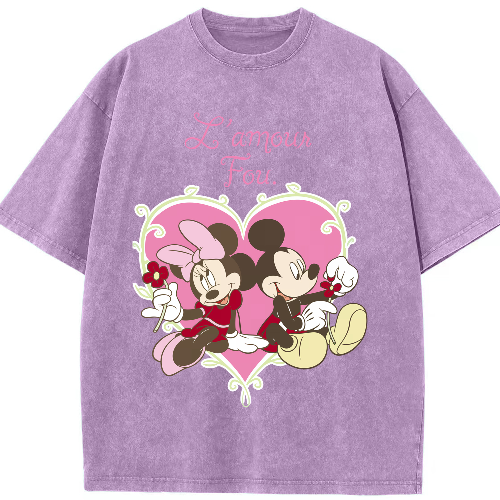 （画像用） ミッキーマウス Mickey Mouse 綿100% ヴィンテージ風 半袖Tシャツ（フロントプリント）