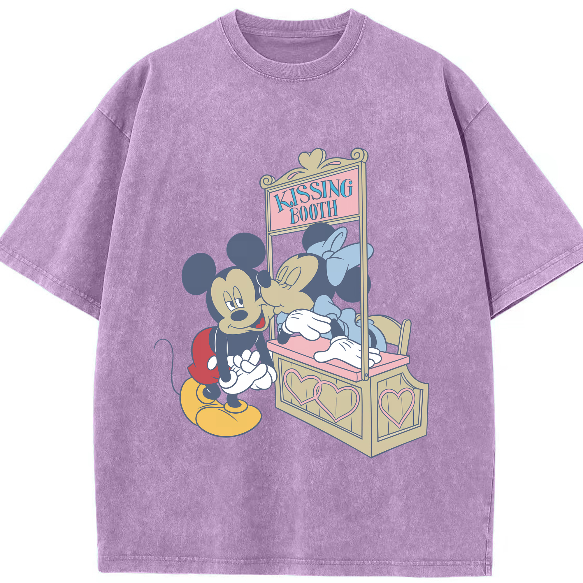 （画像用） ミッキーマウス Mickey Mouse 綿100% ヴィンテージ風 半袖Tシャツ（フロントプリント）