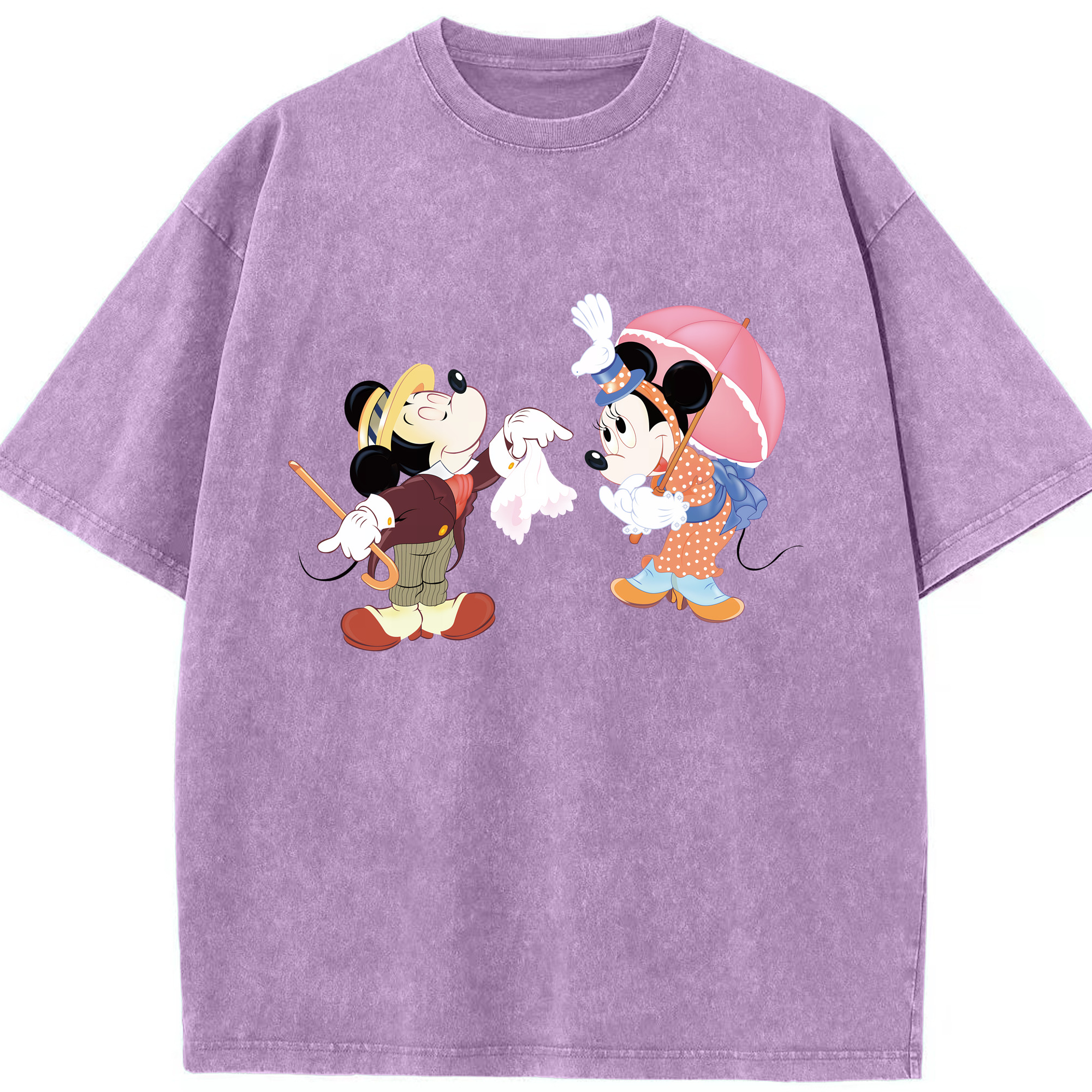 （画像用） ミッキーマウス Mickey Mouse 綿100% ヴィンテージ風 半袖Tシャツ（フロントプリント）