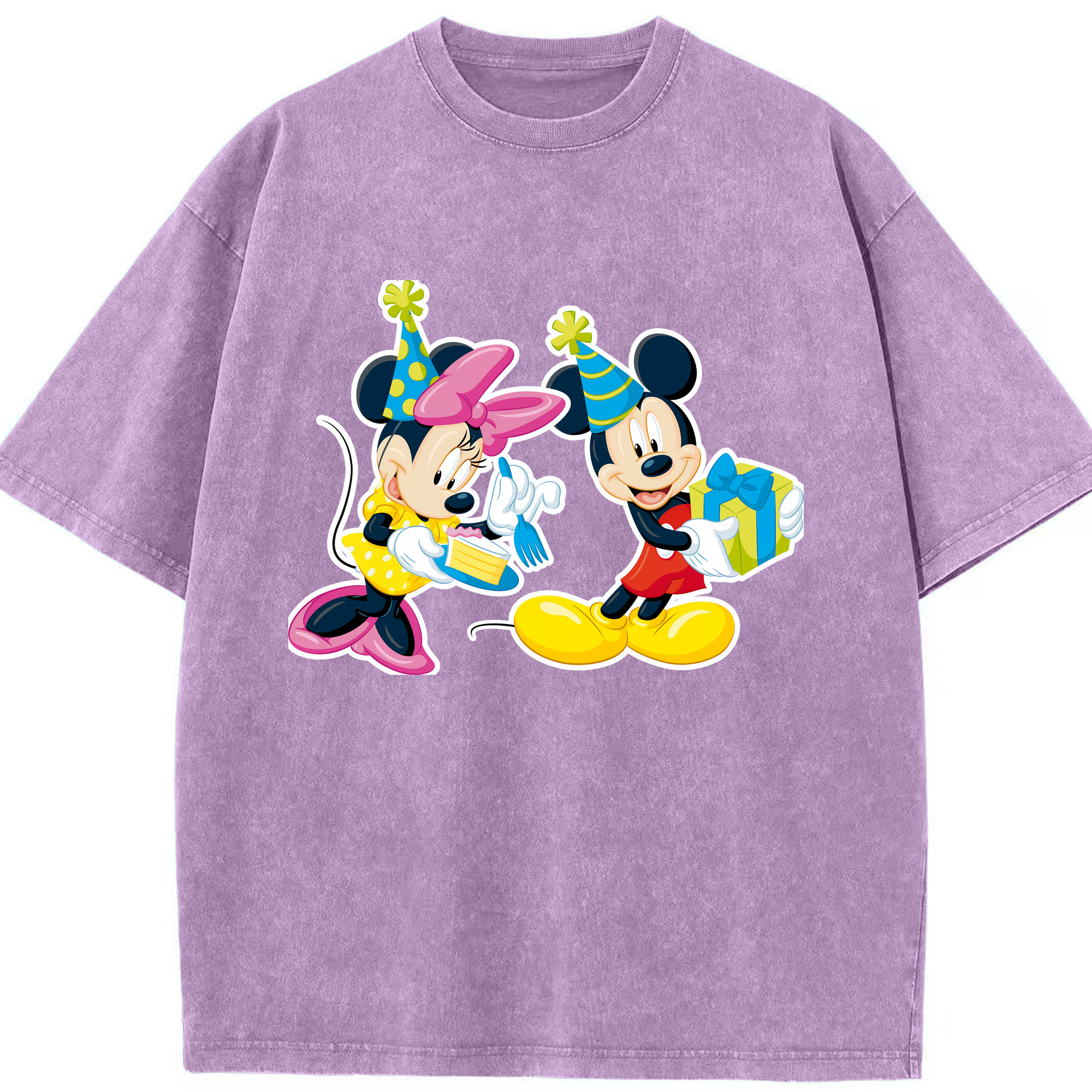 （画像用） ミッキーマウス Mickey Mouse 綿100% ヴィンテージ風 半袖Tシャツ（フロントプリント）