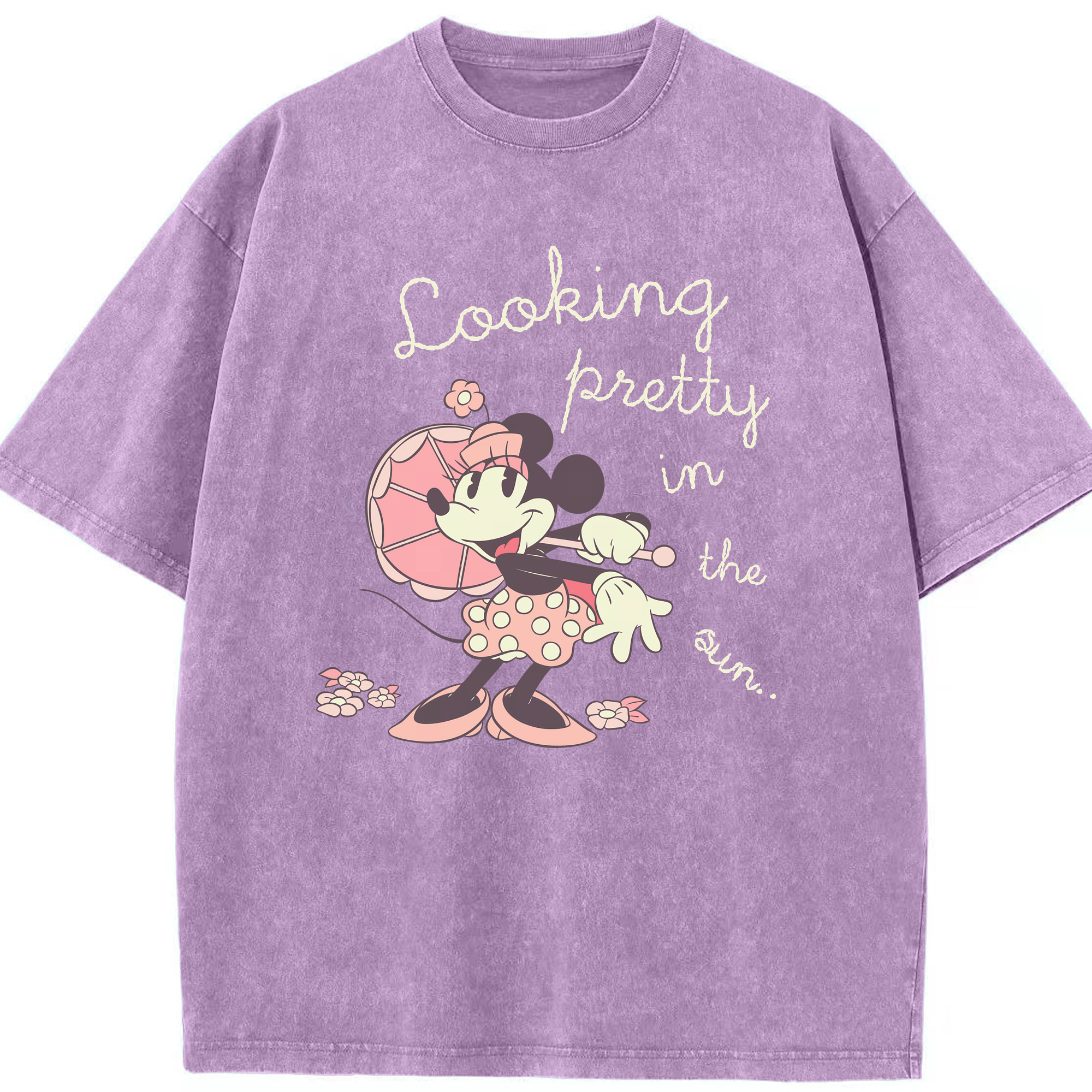 （画像用） ミッキーマウス Mickey Mouse 綿100% ヴィンテージ風 半袖Tシャツ（フロントプリント）