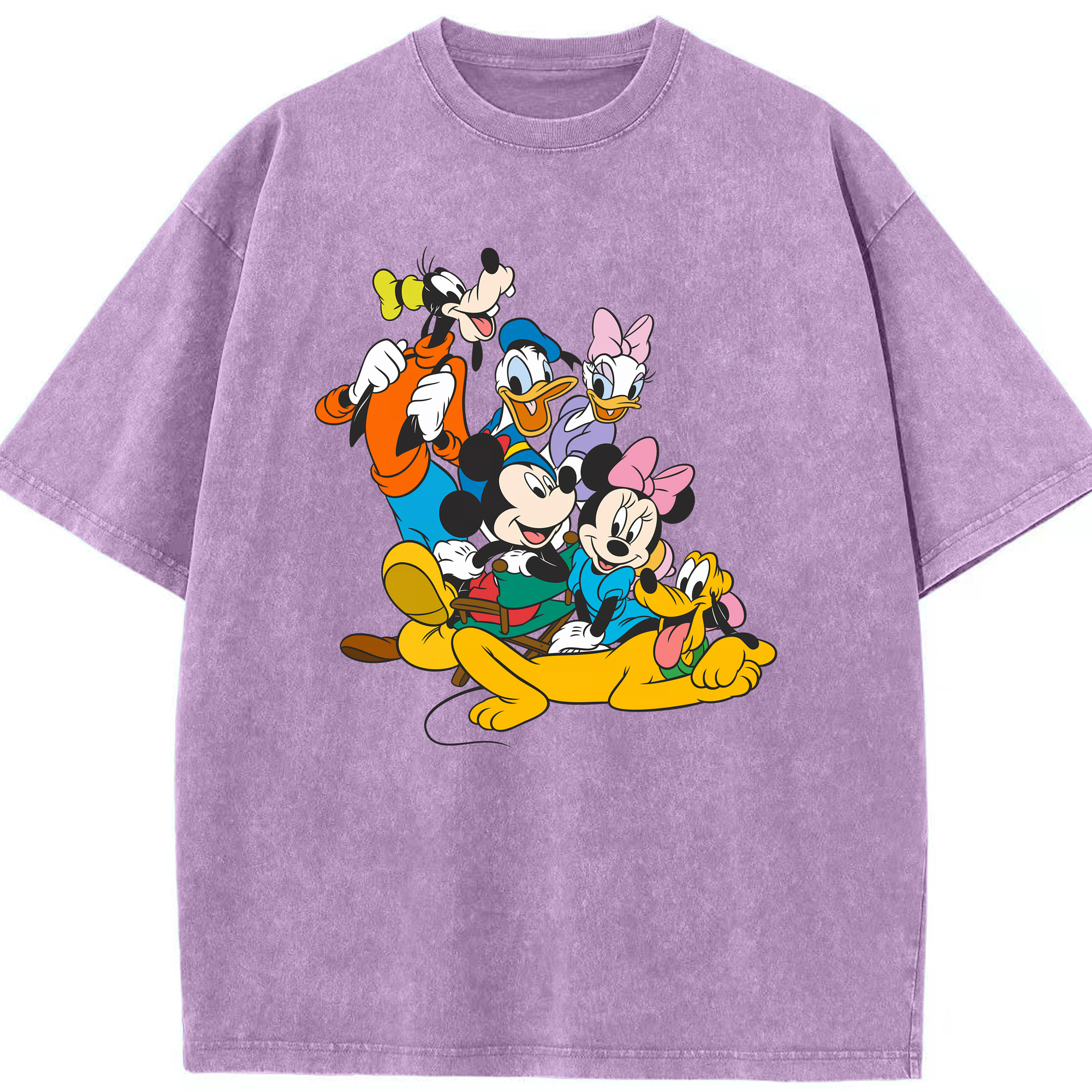 （画像用） ミッキーマウス Mickey Mouse 綿100% ヴィンテージ風 半袖Tシャツ（フロントプリント）