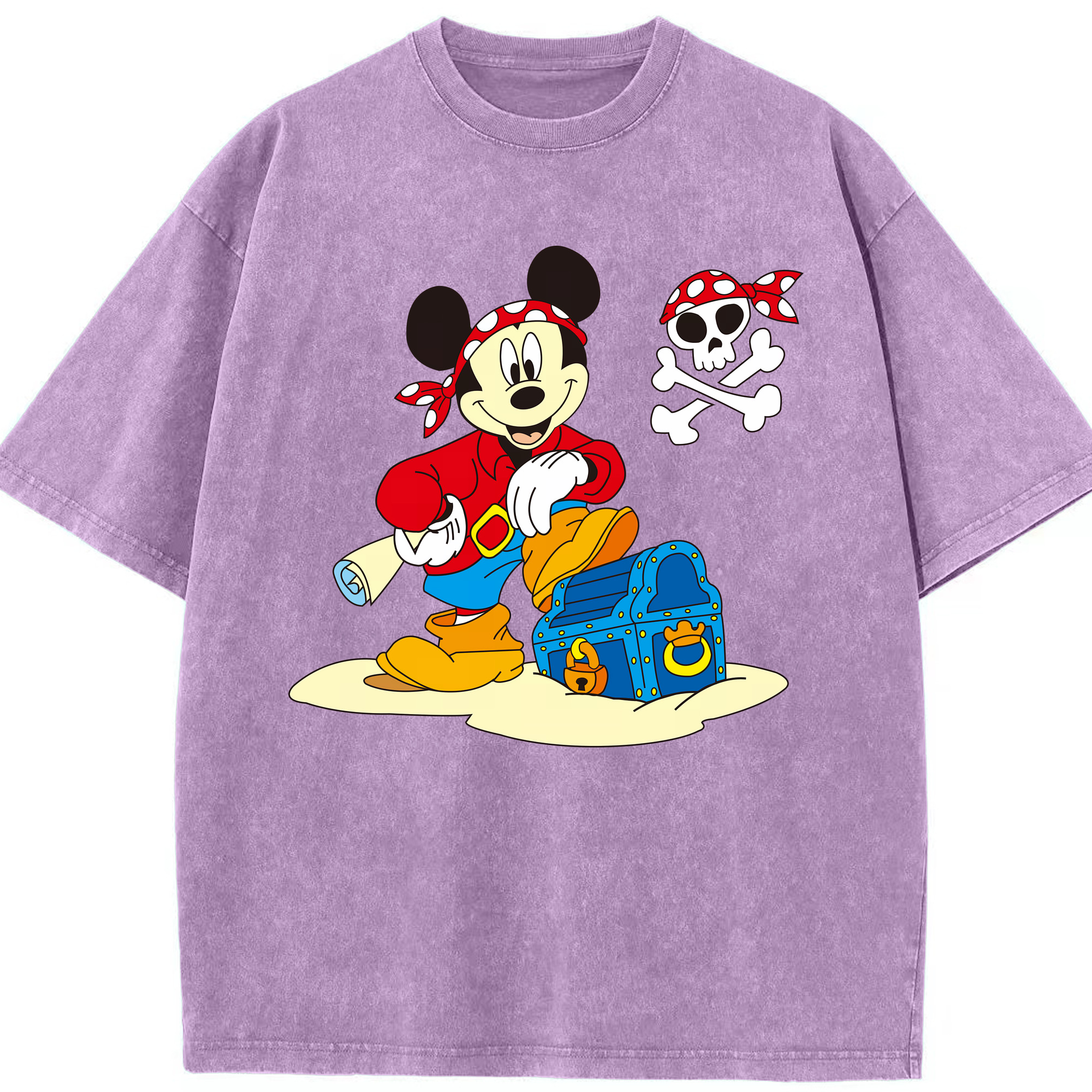 （画像用） ミッキーマウス Mickey Mouse 綿100% ヴィンテージ風 半袖Tシャツ（フロントプリント）