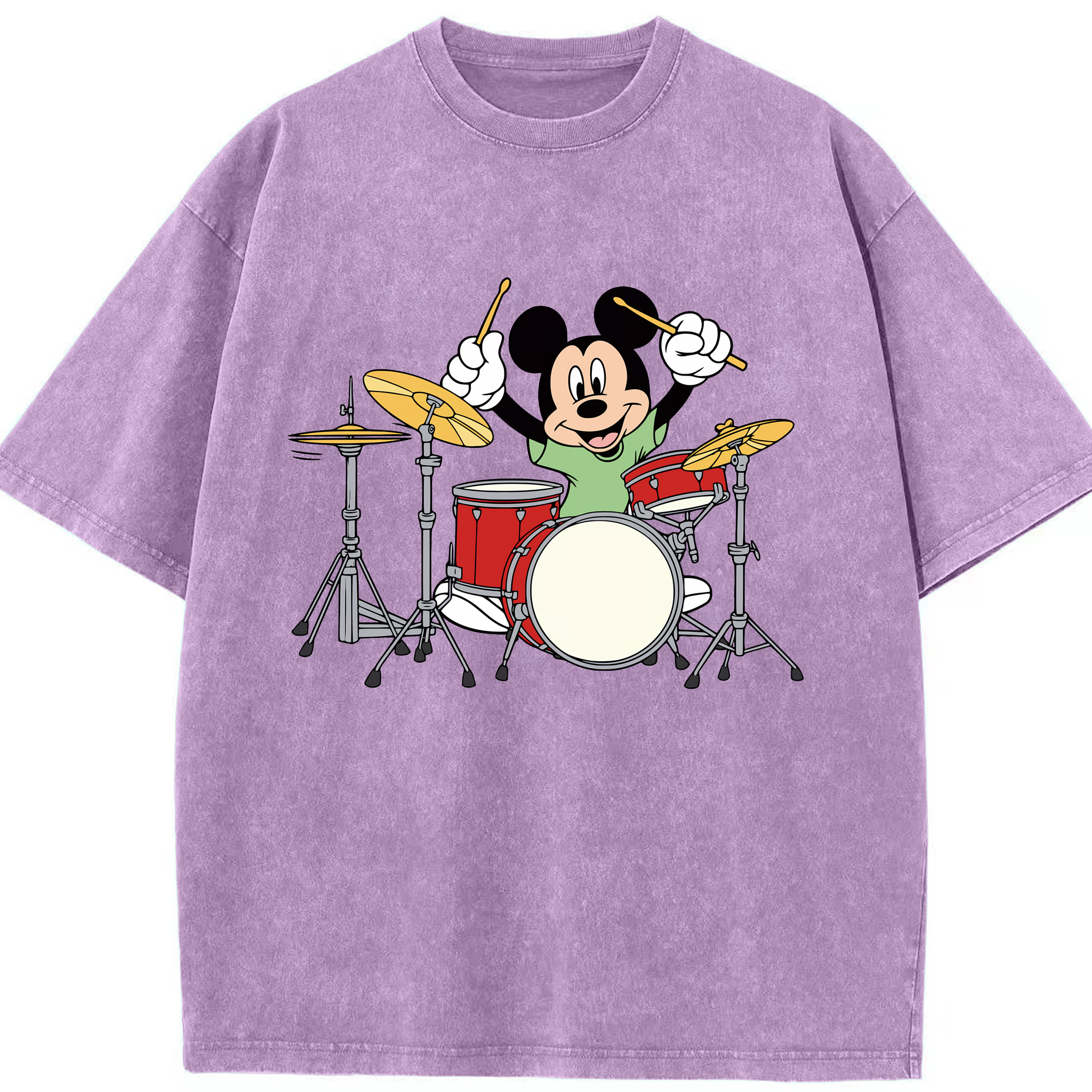 （画像用） ミッキーマウス Mickey Mouse 綿100% ヴィンテージ風 半袖Tシャツ（フロントプリント）