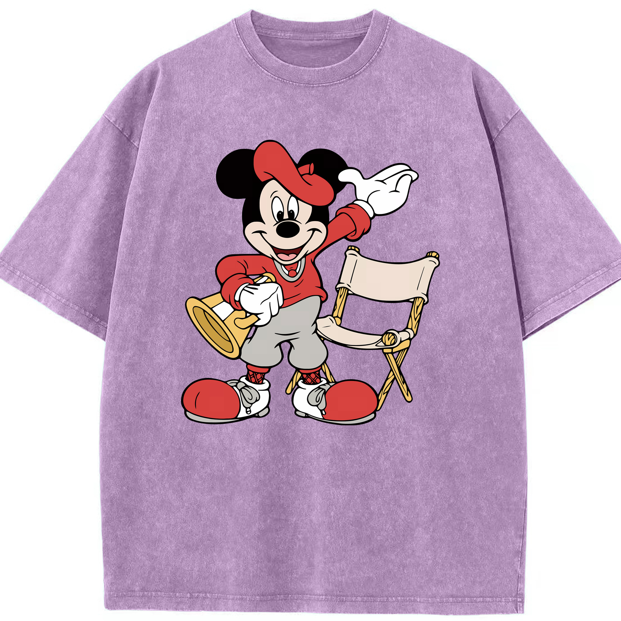ミッキーマウス Mickey Mouse 綿100% ヴィンテージ風 半袖Tシャツ（フロントプリント）
