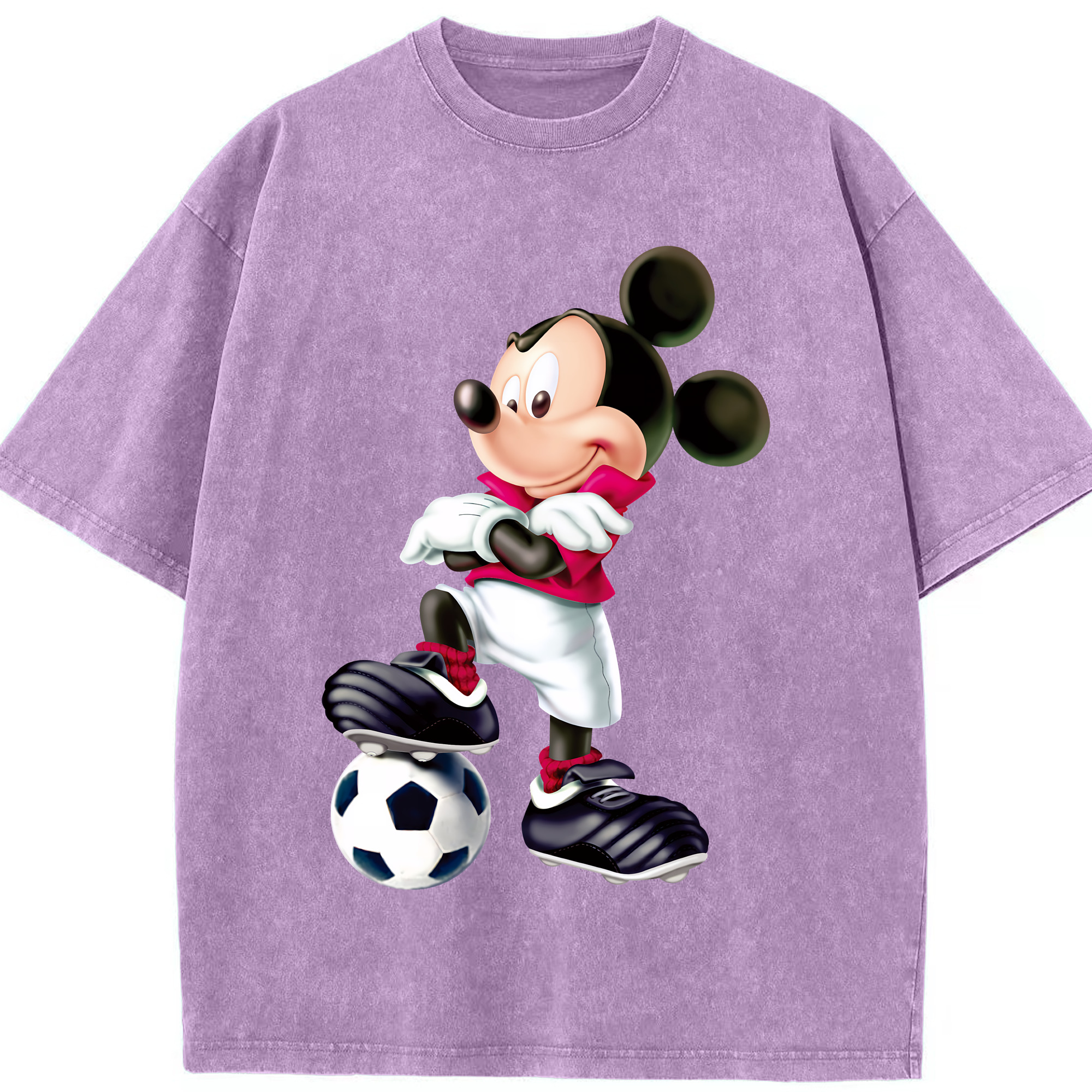 ミッキーマウス Mickey Mouse 綿100% ヴィンテージ風 半袖Tシャツ（フロントプリント）