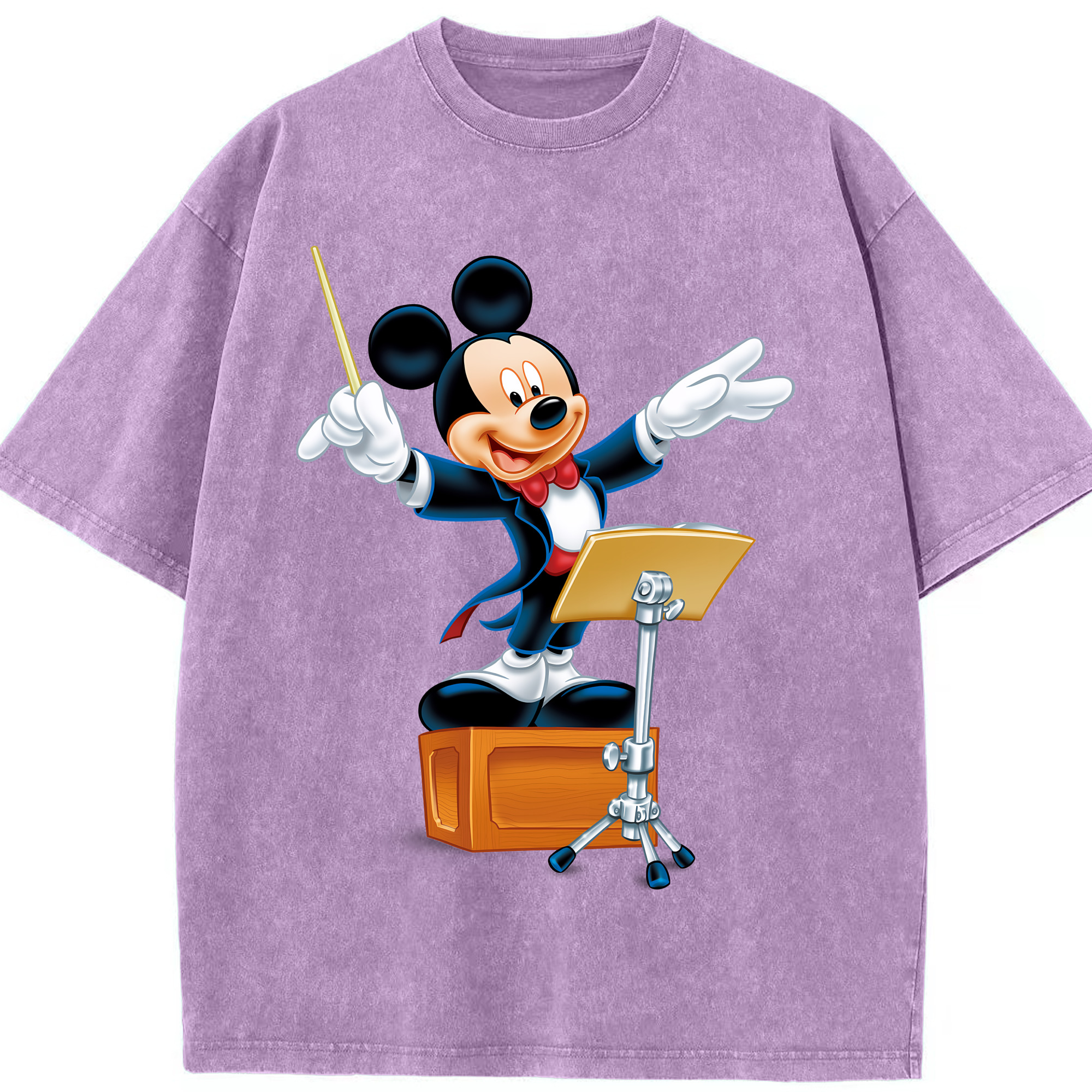 （画像用） ミッキーマウス Mickey Mouse 綿100% ヴィンテージ風 半袖Tシャツ（フロントプリント）