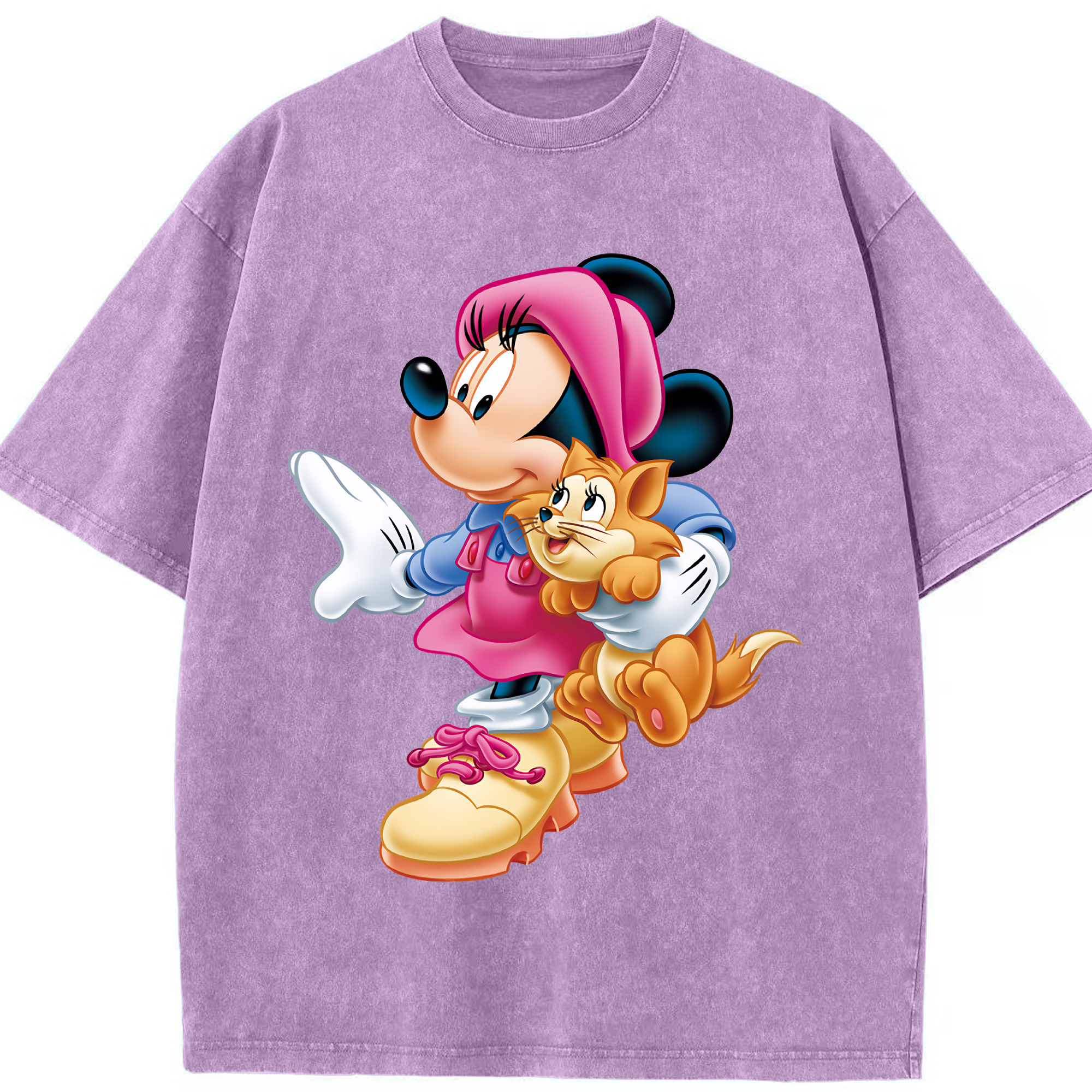（画像用） ミッキーマウス Mickey Mouse 綿100% ヴィンテージ風 半袖Tシャツ（フロントプリント）