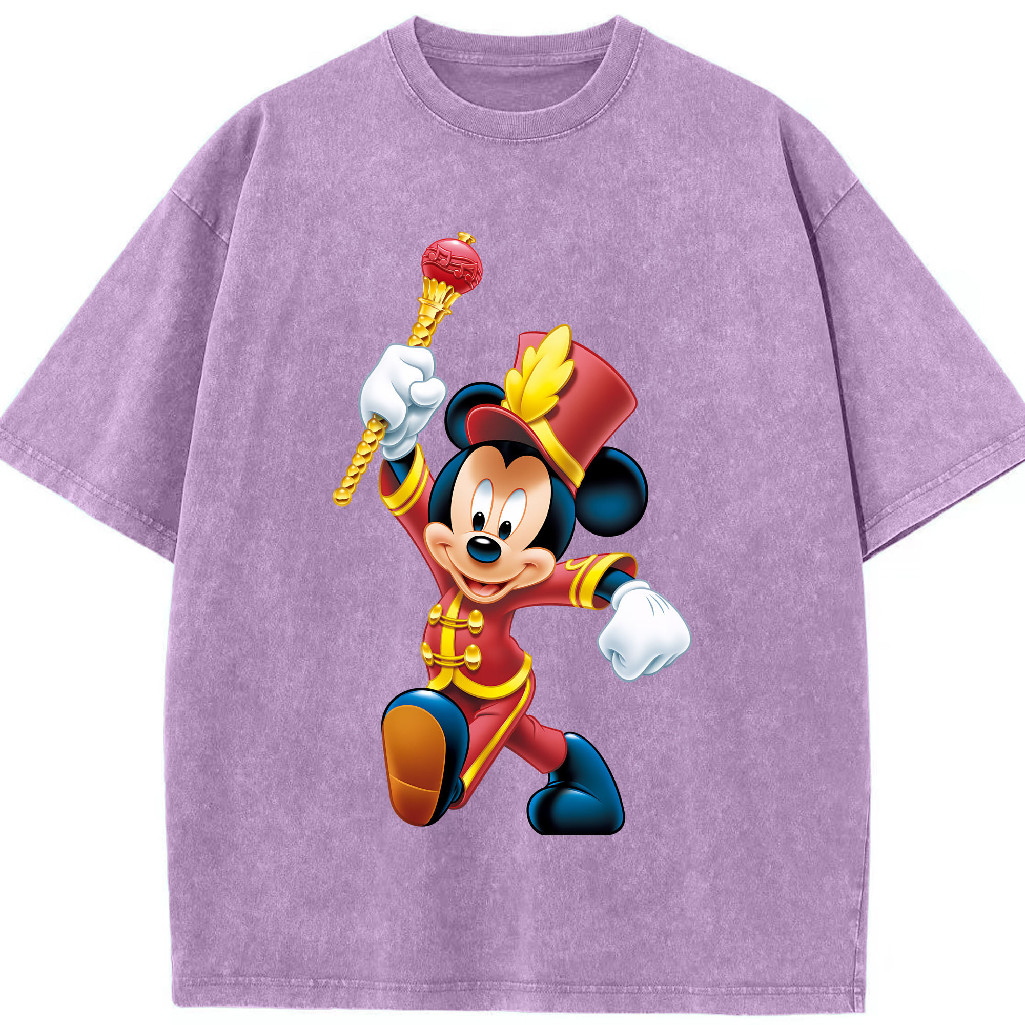 （画像用） ミッキーマウス Mickey Mouse 綿100% ヴィンテージ風 半袖Tシャツ（フロントプリント）