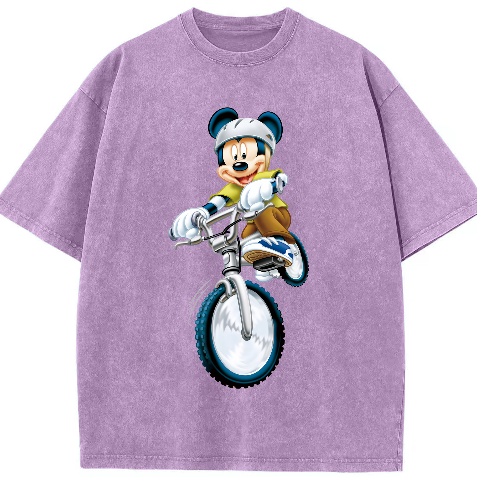 （画像用） ミッキーマウス Mickey Mouse 綿100% ヴィンテージ風 半袖Tシャツ（フロントプリント）