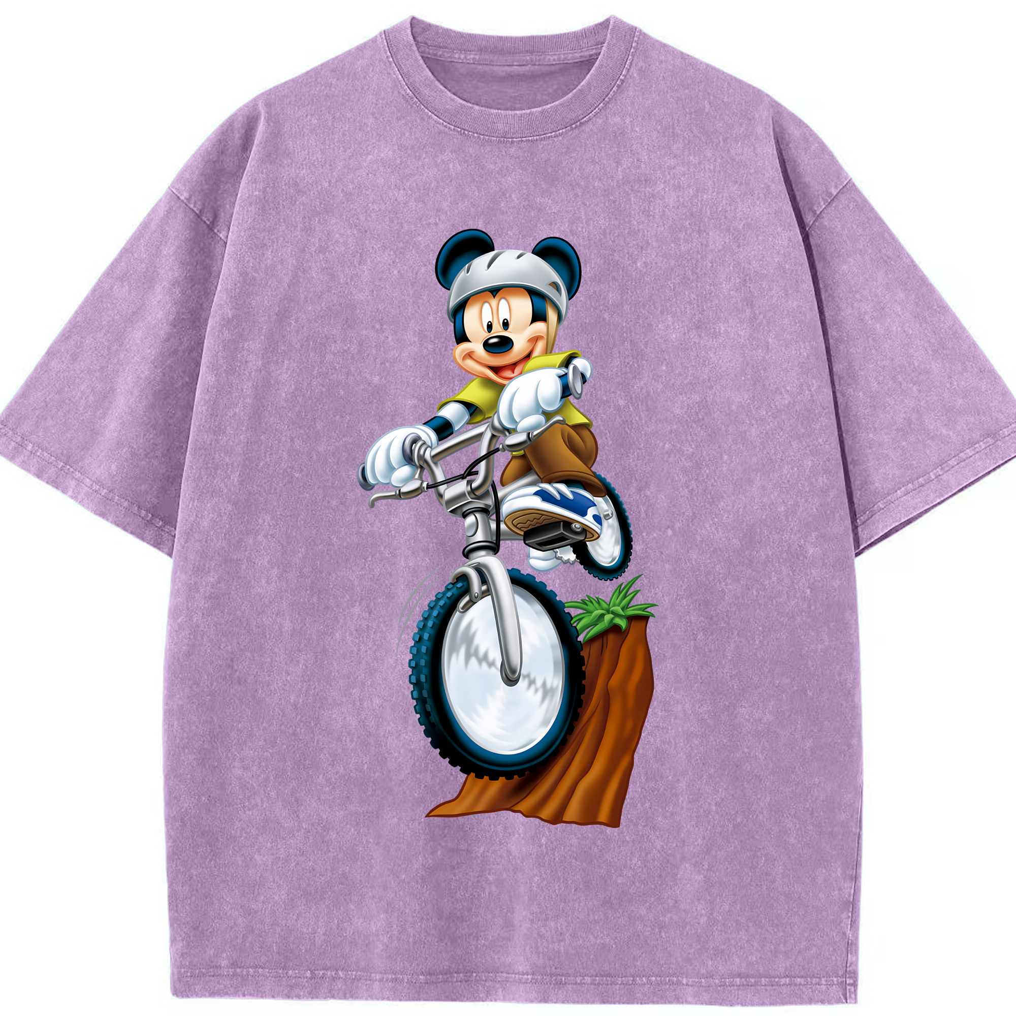 （画像用） ミッキーマウス Mickey Mouse 綿100% ヴィンテージ風 半袖Tシャツ（フロントプリント）