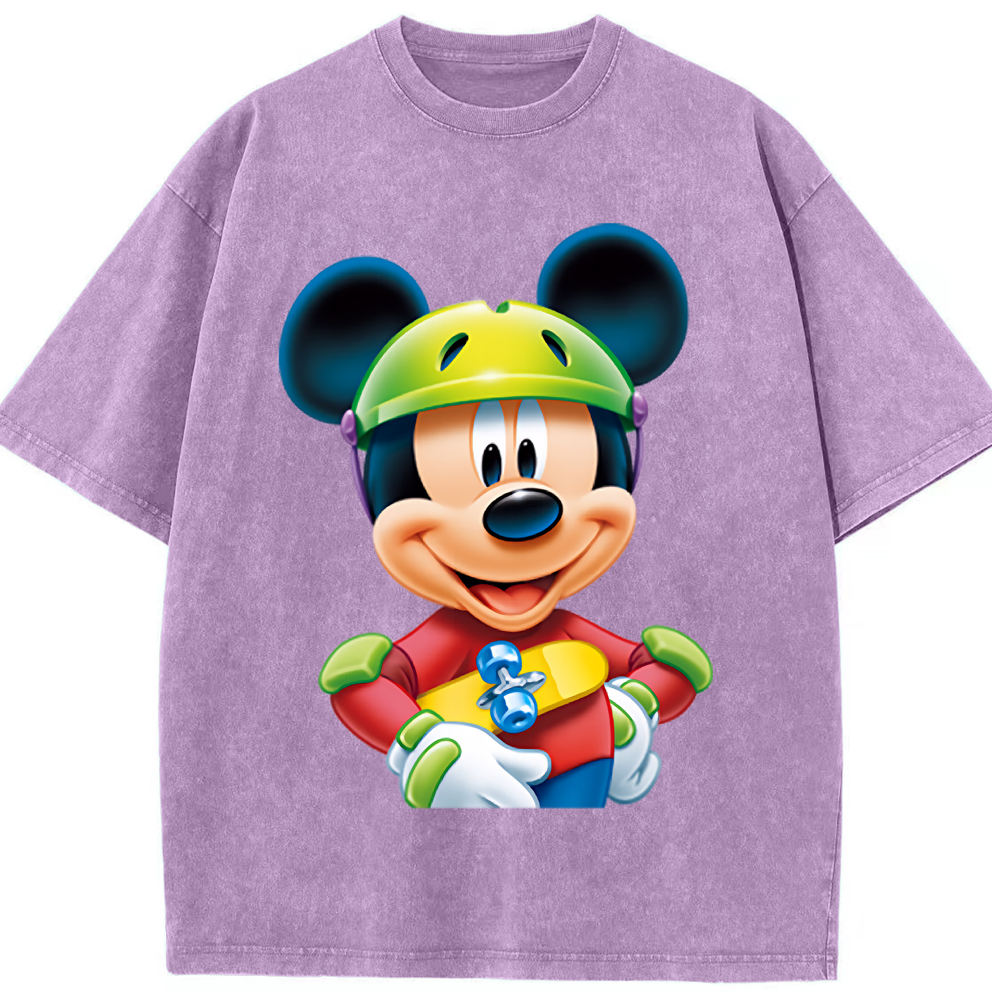 （画像用） ミッキーマウス Mickey Mouse 綿100% ヴィンテージ風 半袖Tシャツ（フロントプリント）