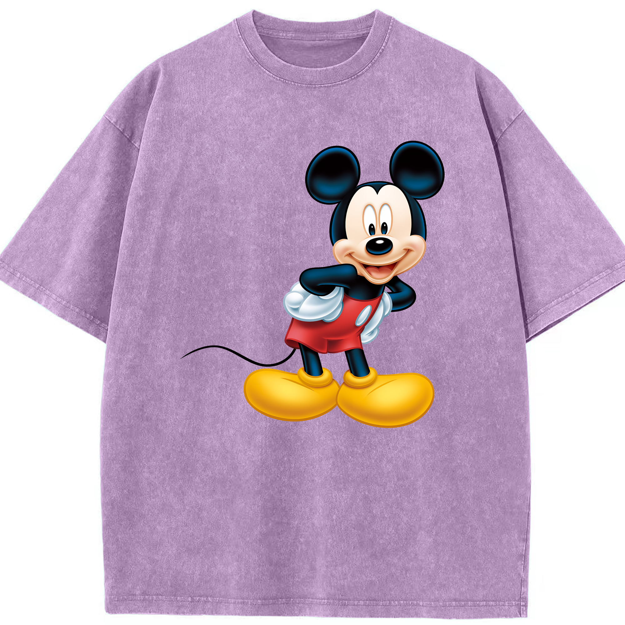 （画像用） ミッキーマウス Mickey Mouse 綿100% ヴィンテージ風 半袖Tシャツ（フロントプリント）