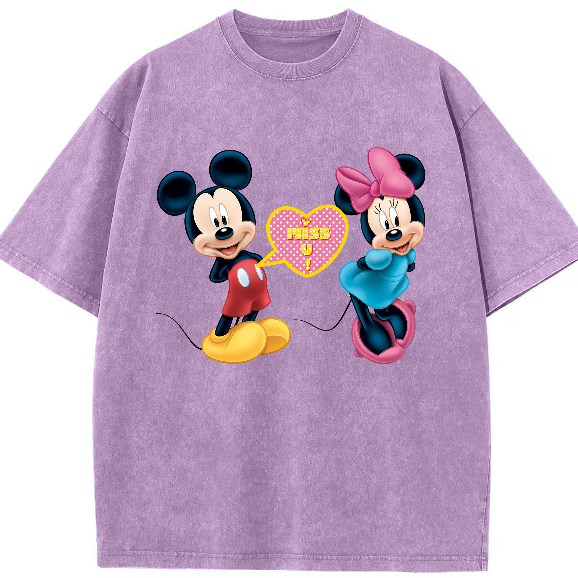 （画像用） ミッキーマウス Mickey Mouse 綿100% ヴィンテージ風 半袖Tシャツ（フロントプリント）