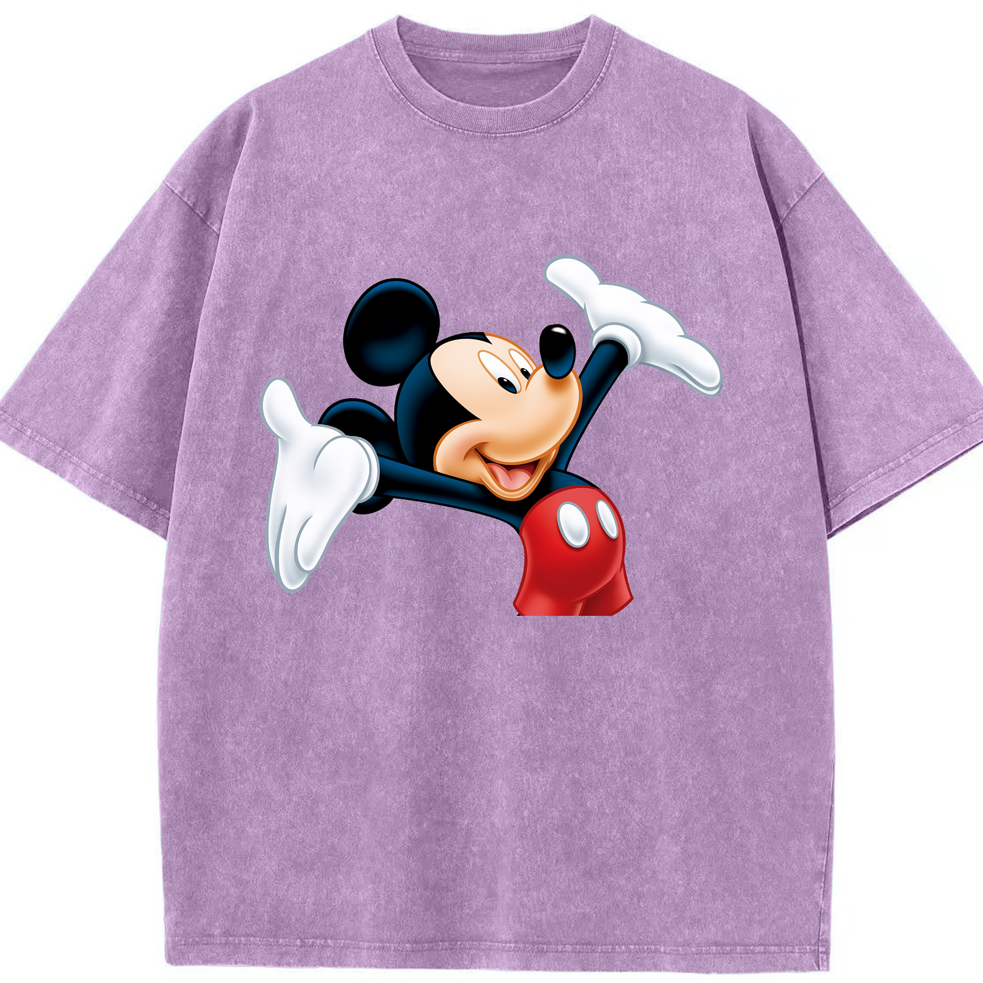 （画像用） ミッキーマウス Mickey Mouse 綿100% ヴィンテージ風 半袖Tシャツ（フロントプリント）
