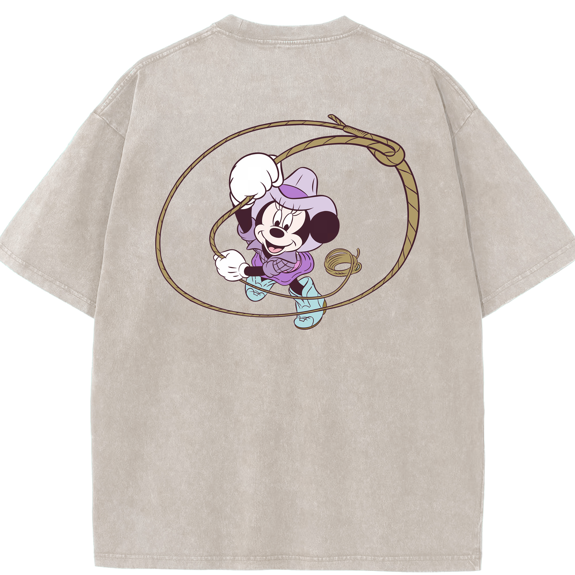 （画像用） ミッキーマウス Mickey Mouse 綿100% ヴィンテージ風 半袖Tシャツ（背面プリント）
