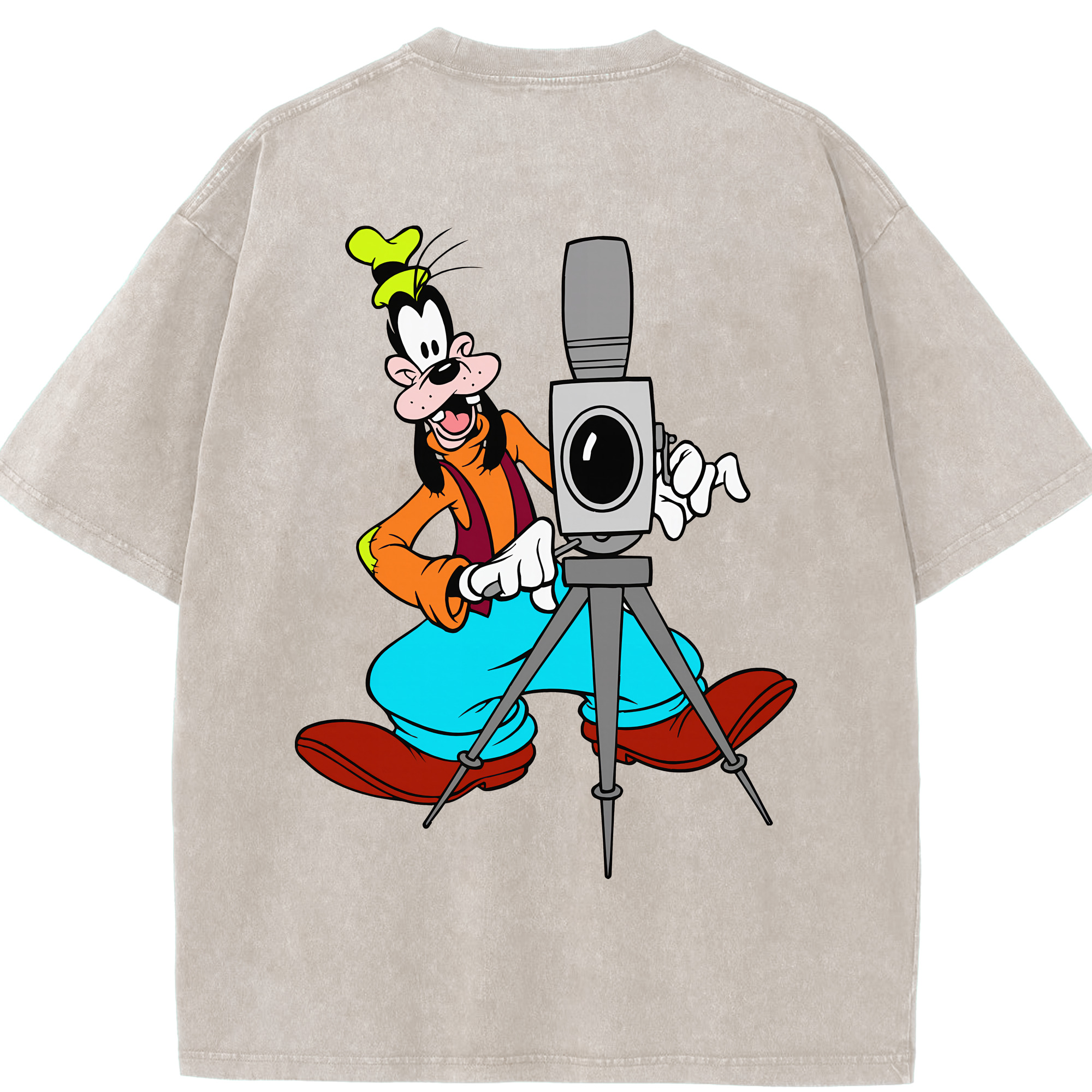 （画像用） ミッキーマウス Mickey Mouse 綿100% ヴィンテージ風 半袖Tシャツ（背面プリント）