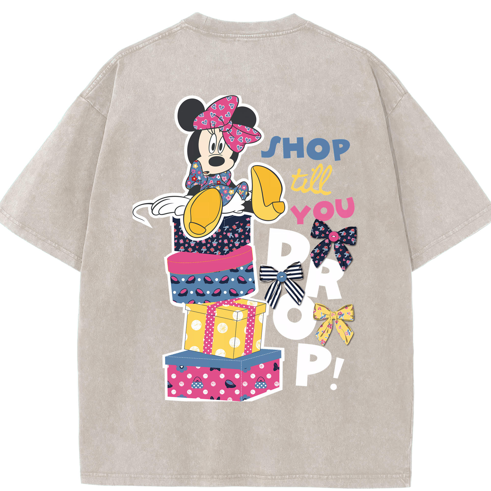 （画像用） ミッキーマウス Mickey Mouse 綿100% ヴィンテージ風 半袖Tシャツ（背面プリント）