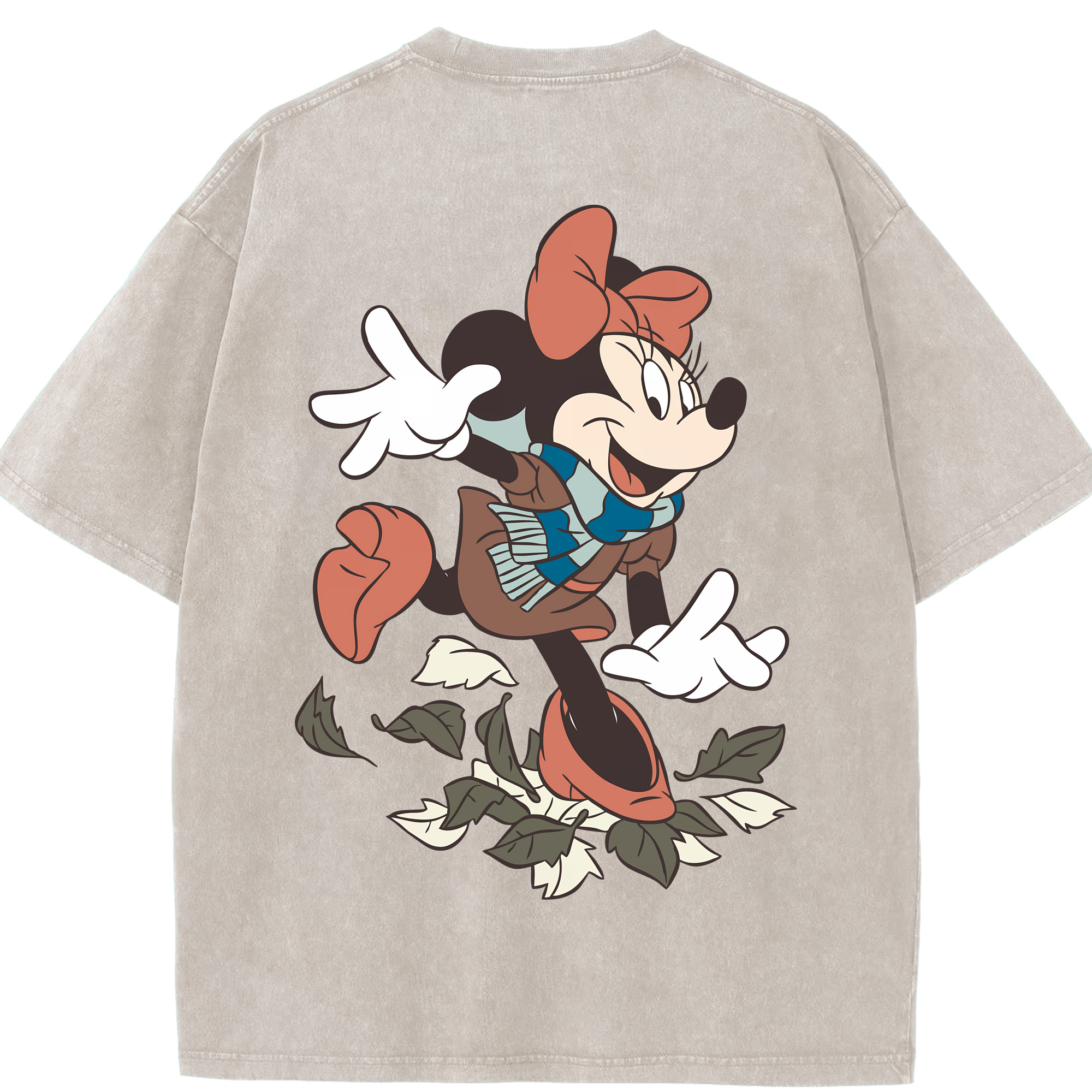 （画像用） ミッキーマウス Mickey Mouse 綿100% ヴィンテージ風 半袖Tシャツ（背面プリント）