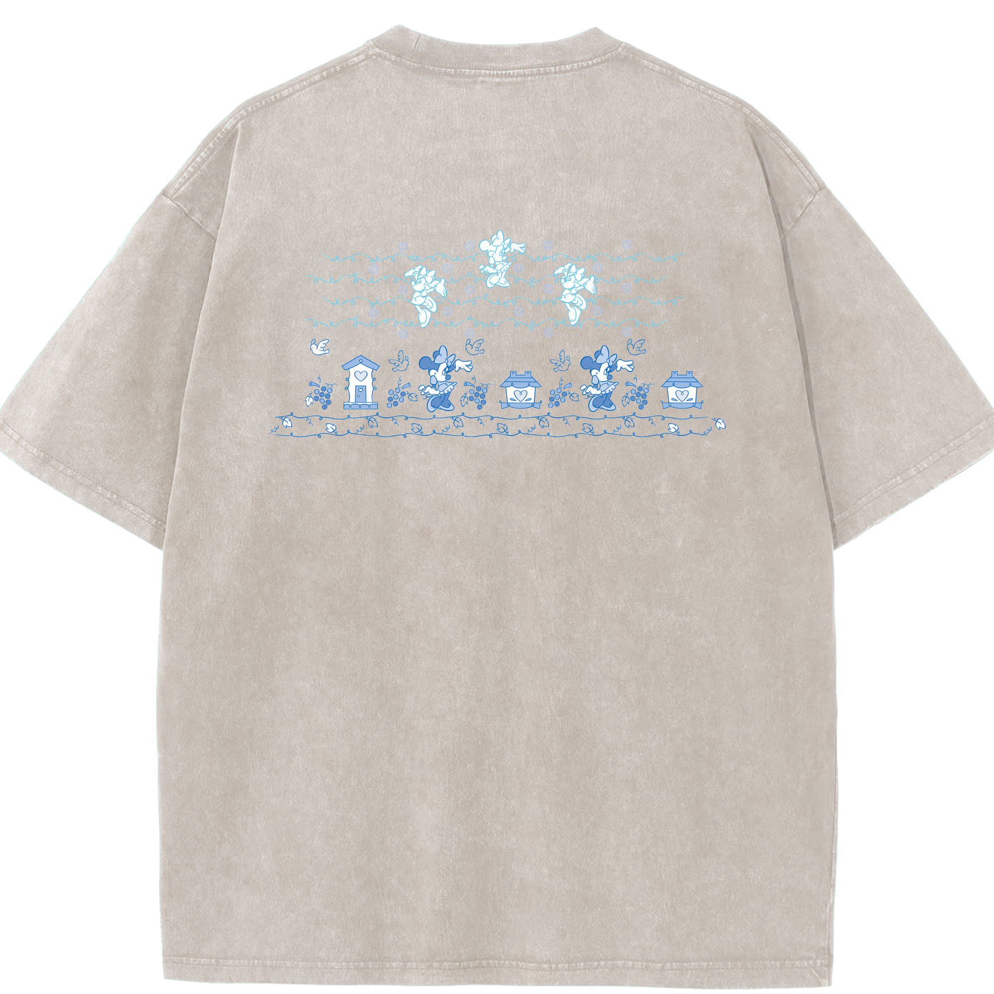 （画像用） ミッキーマウス Mickey Mouse 綿100% ヴィンテージ風 半袖Tシャツ（背面プリント）