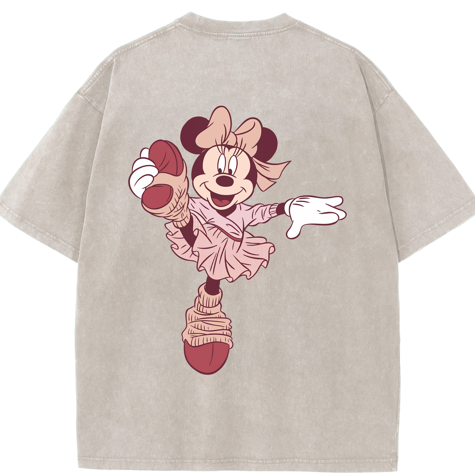 （画像用） ミッキーマウス Mickey Mouse 綿100% ヴィンテージ風 半袖Tシャツ（背面プリント）