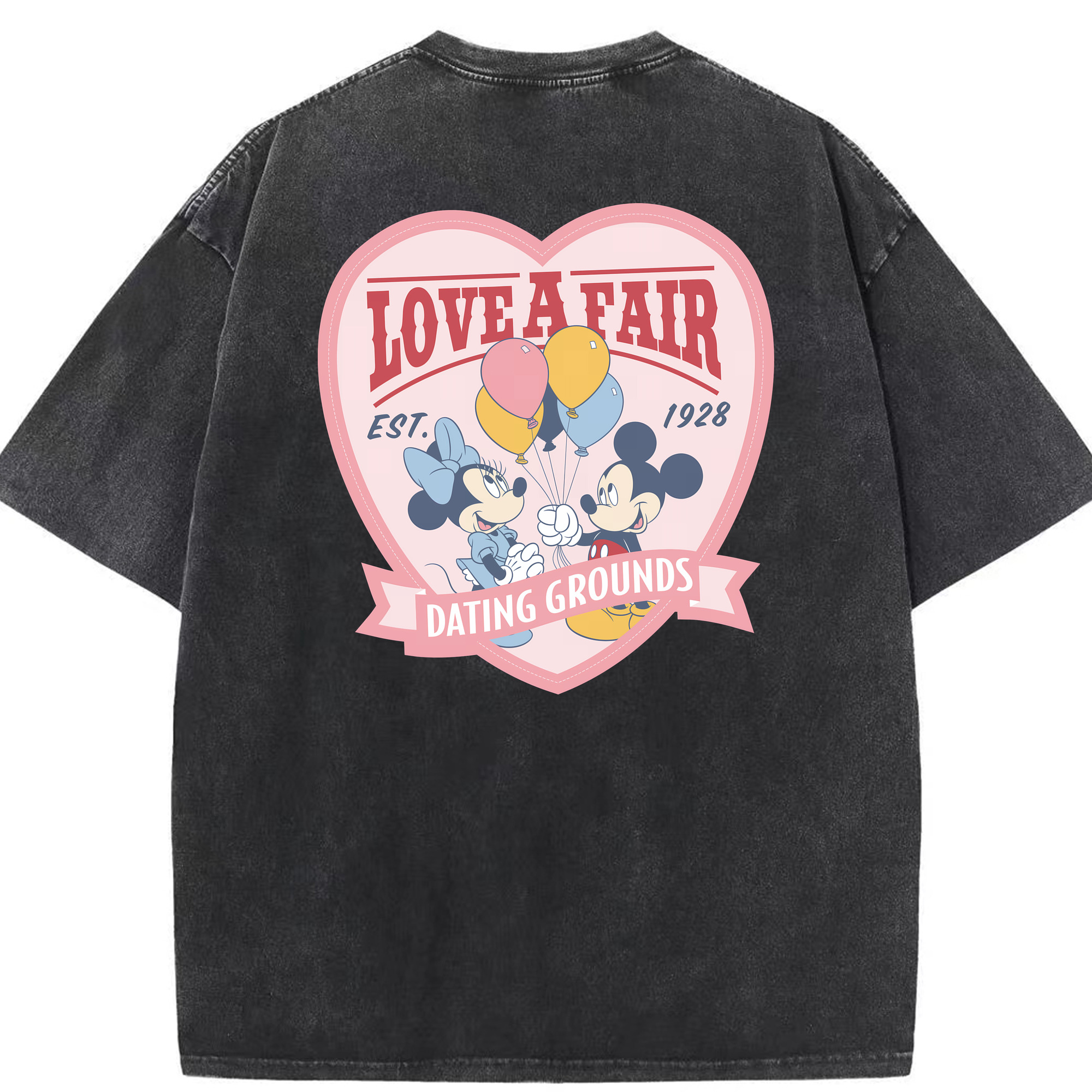 （画像用） ミッキーマウス Mickey Mouse 綿100% ヴィンテージ風 半袖Tシャツ（背面プリント）