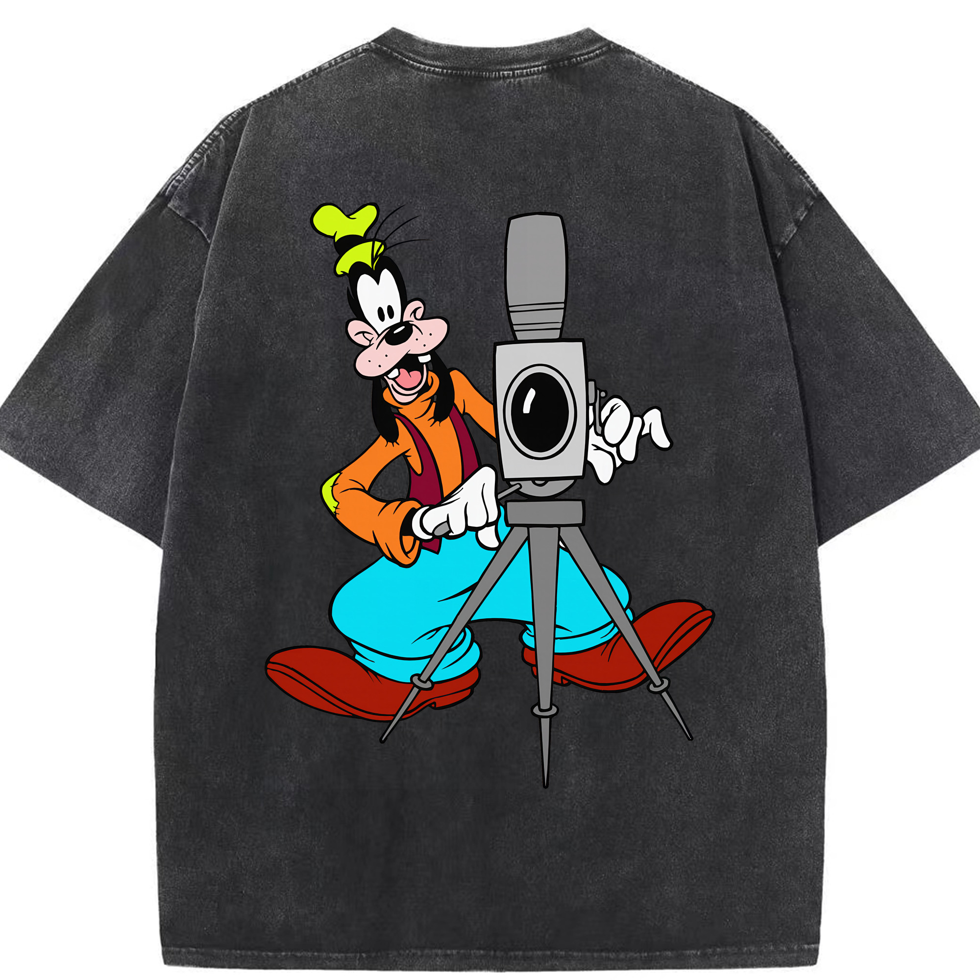 （画像用） ミッキーマウス Mickey Mouse 綿100% ヴィンテージ風 半袖Tシャツ（背面プリント）