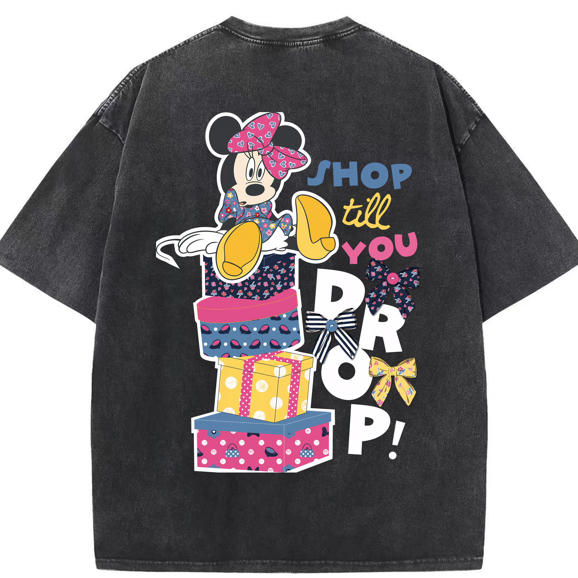（画像用） ミッキーマウス Mickey Mouse 綿100% ヴィンテージ風 半袖Tシャツ（背面プリント）